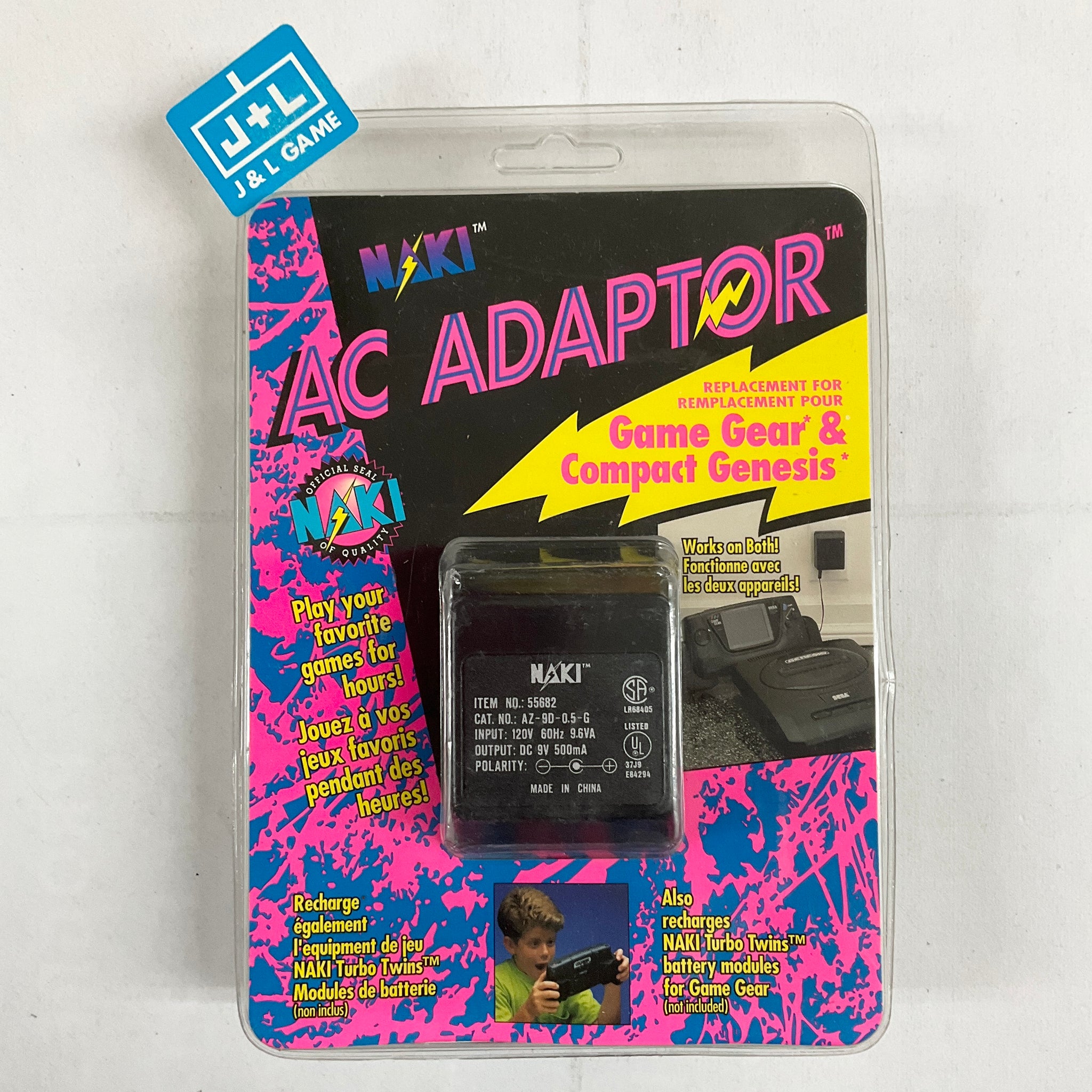 NAKI AC Adapter (SG) SEGA Genesis & (SGG) SEGA GameGear J&L Video Games New York City