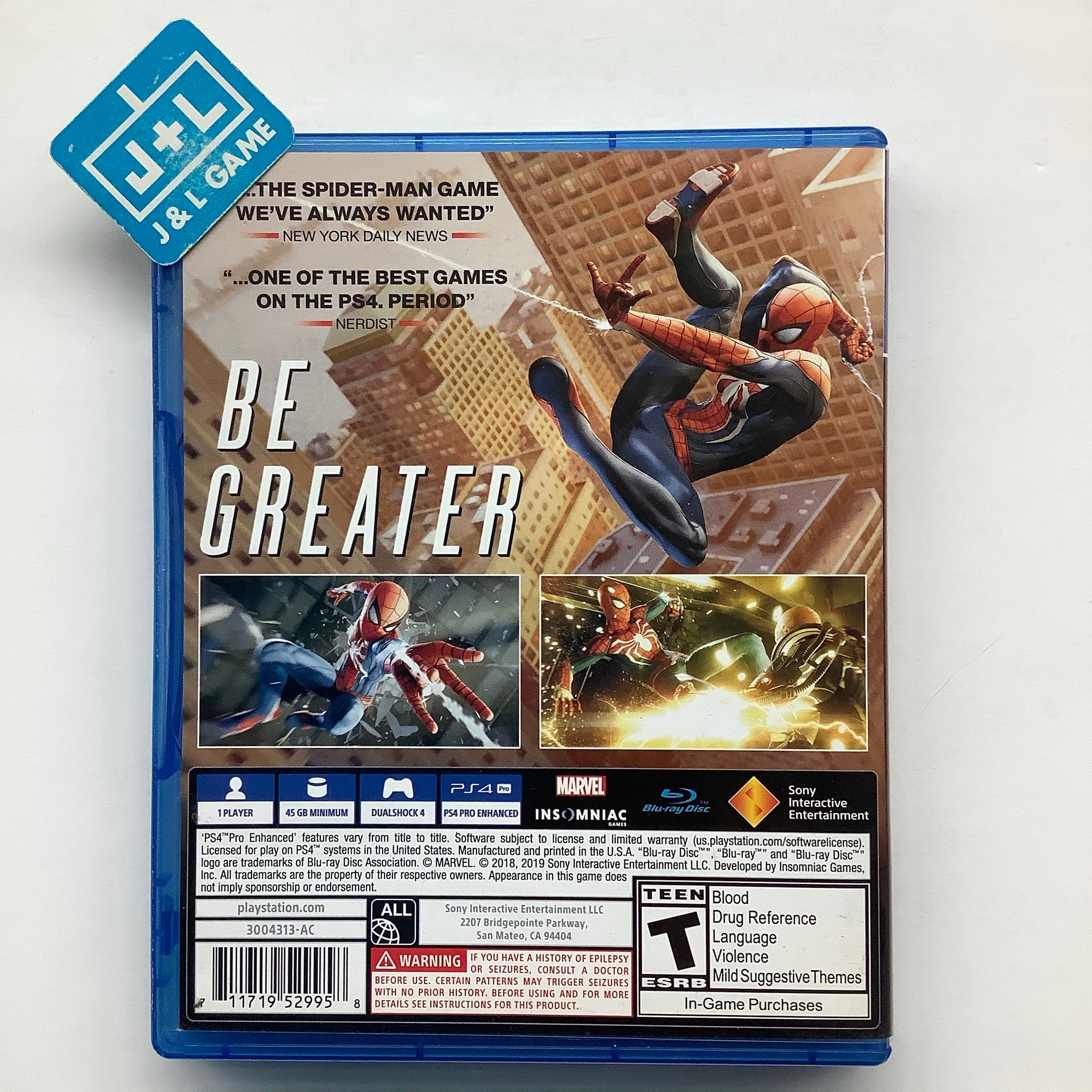 Marvel's Spider-Man (Game of The Year Edition) - (PS4) PlayStation 4 [Pre-Owned] Video Games PlayStation