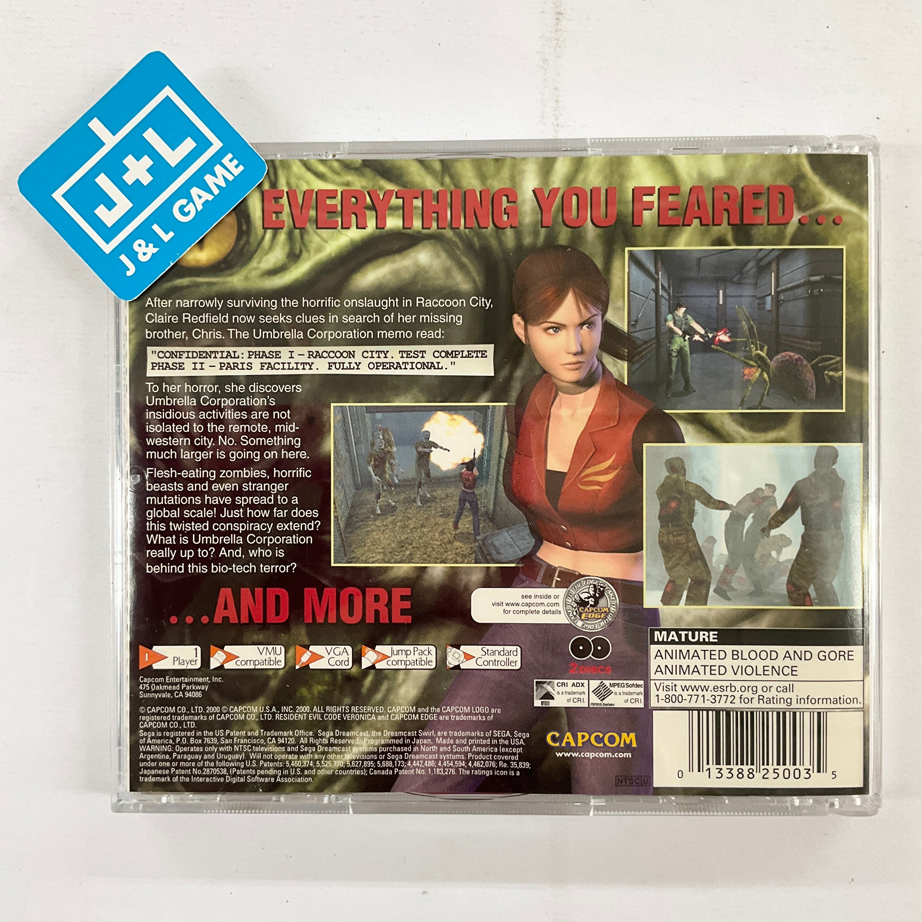 Resident Evil Code: Veronica - (DC) SEGA Dreamcast  [Pre-Owned] Video Games Capcom   