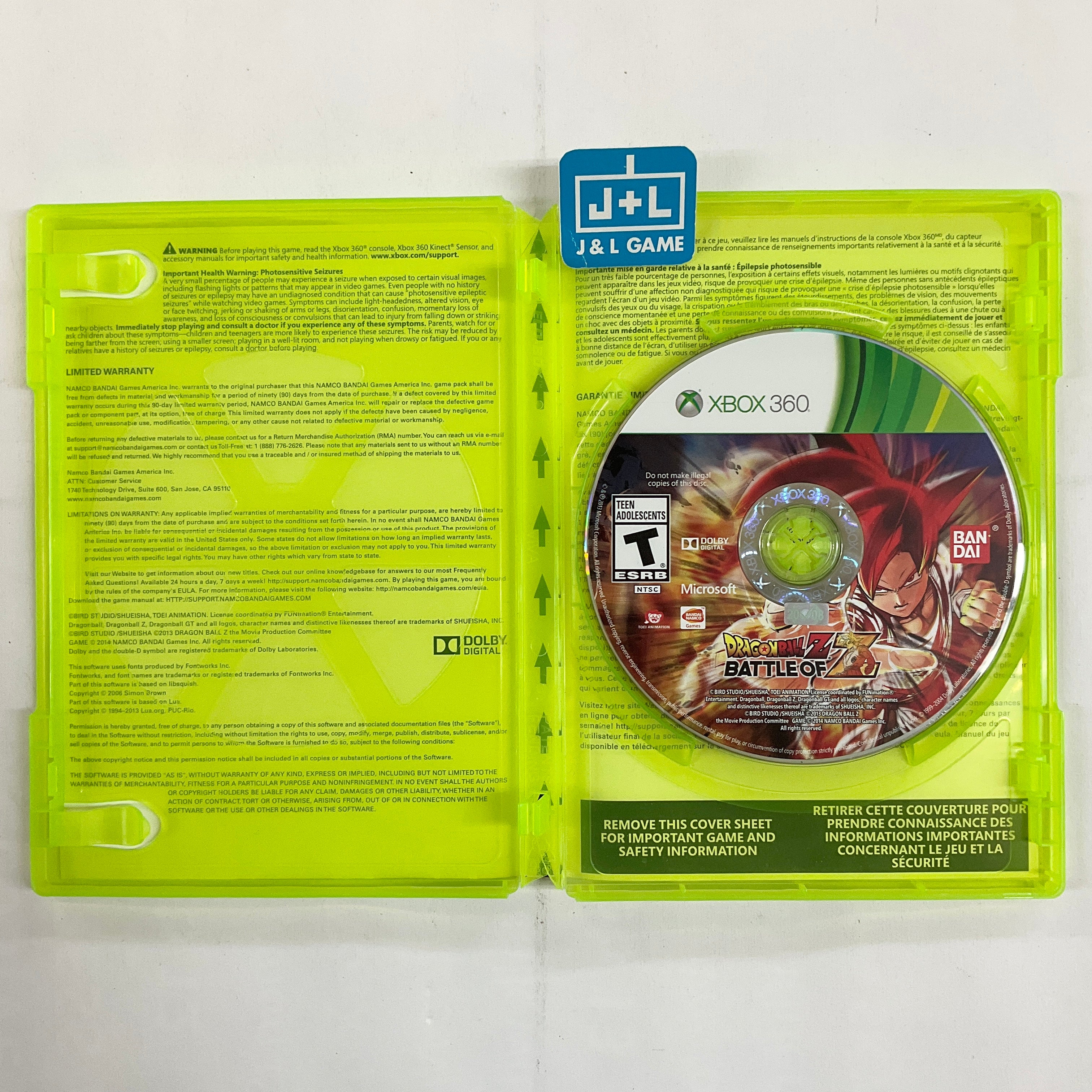 Dragon Ball Z: Battle of Z -  XBox 360 [Pre-Owned] Video Games Namco Bandai Games   