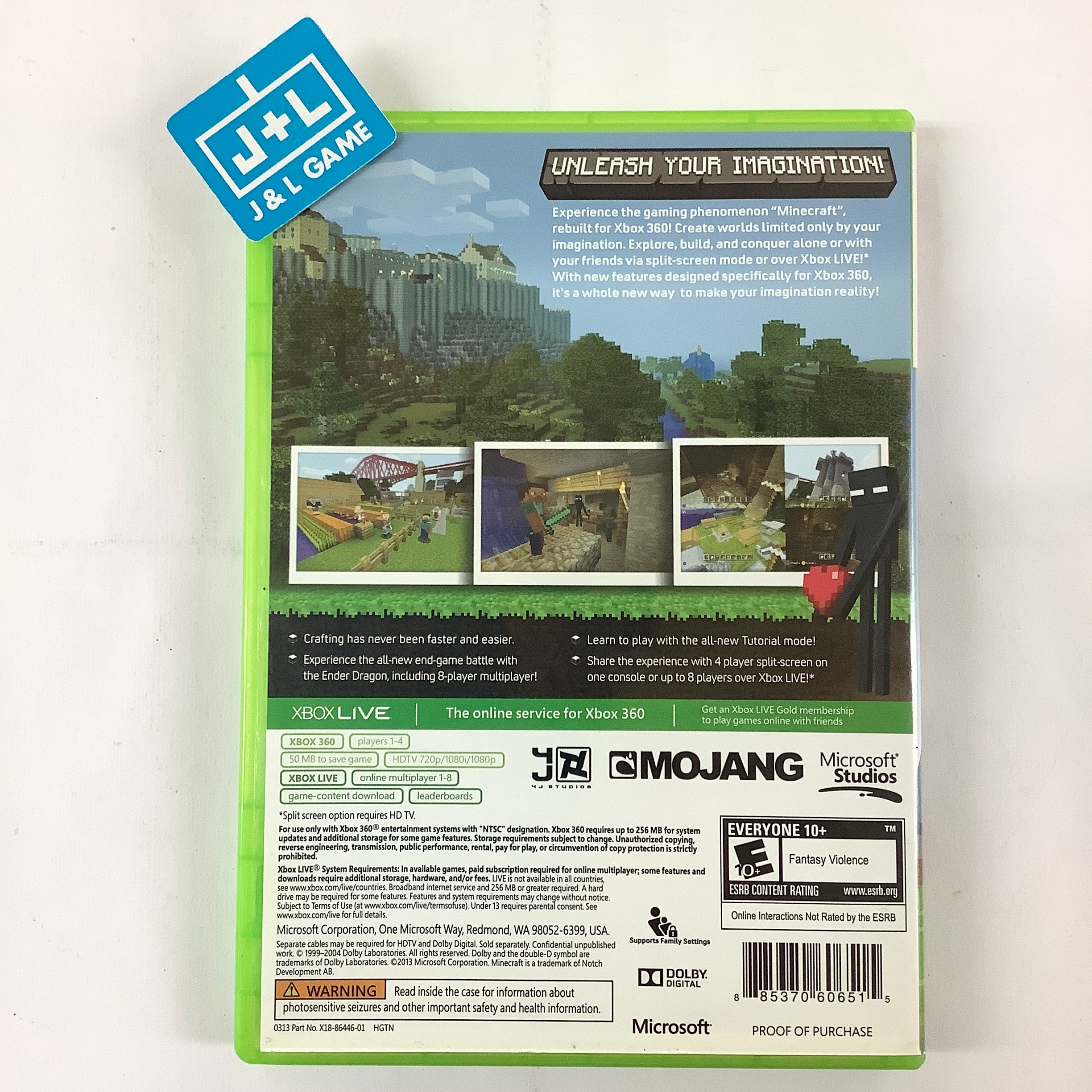 Minecraft - Xbox 360 [Pre-Owned] Video Games Mojang AB   