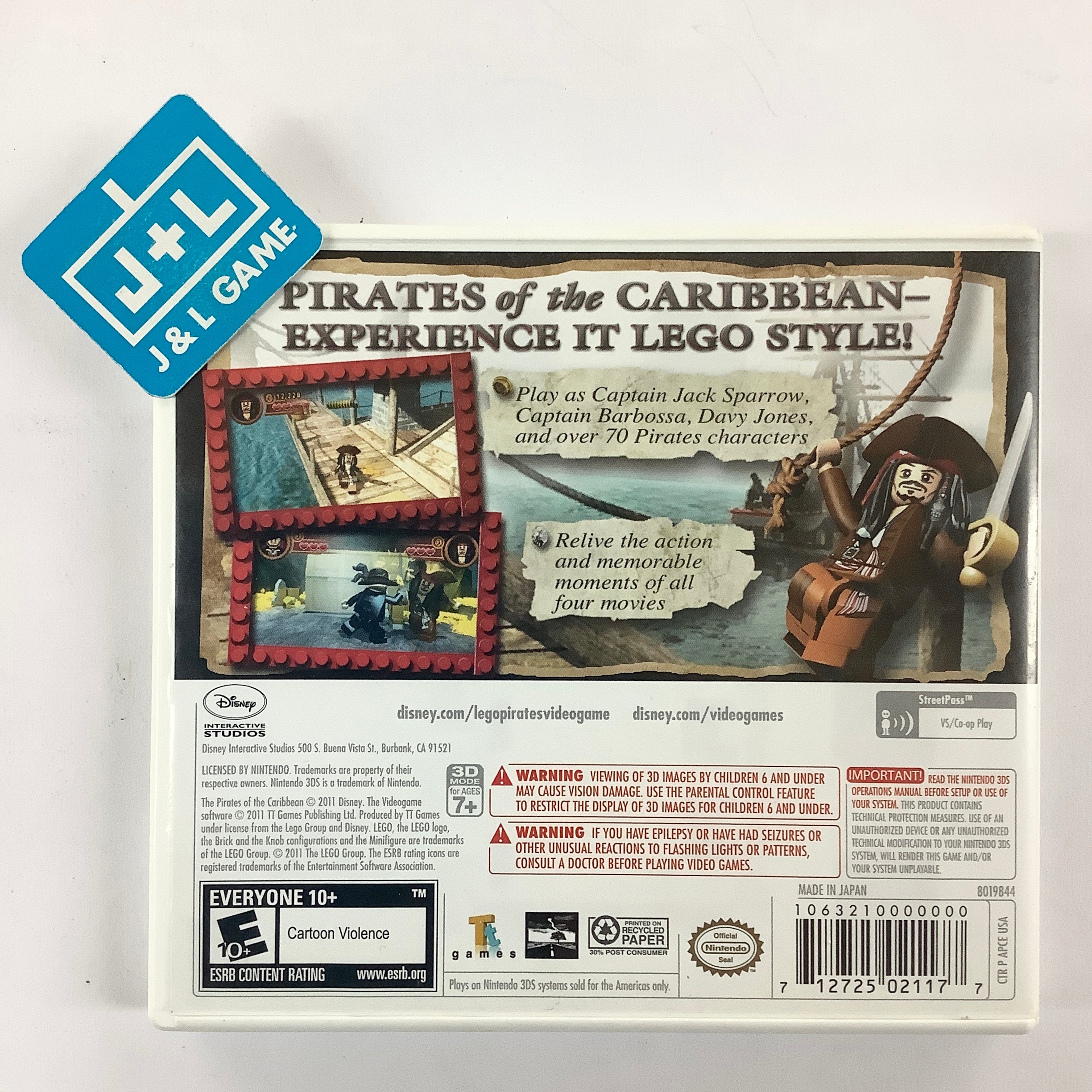 LEGO Pirates of the Caribbean: The Video Game - Nintendo 3DS [Pre-Owned] Video Games Disney Interactive Studios   