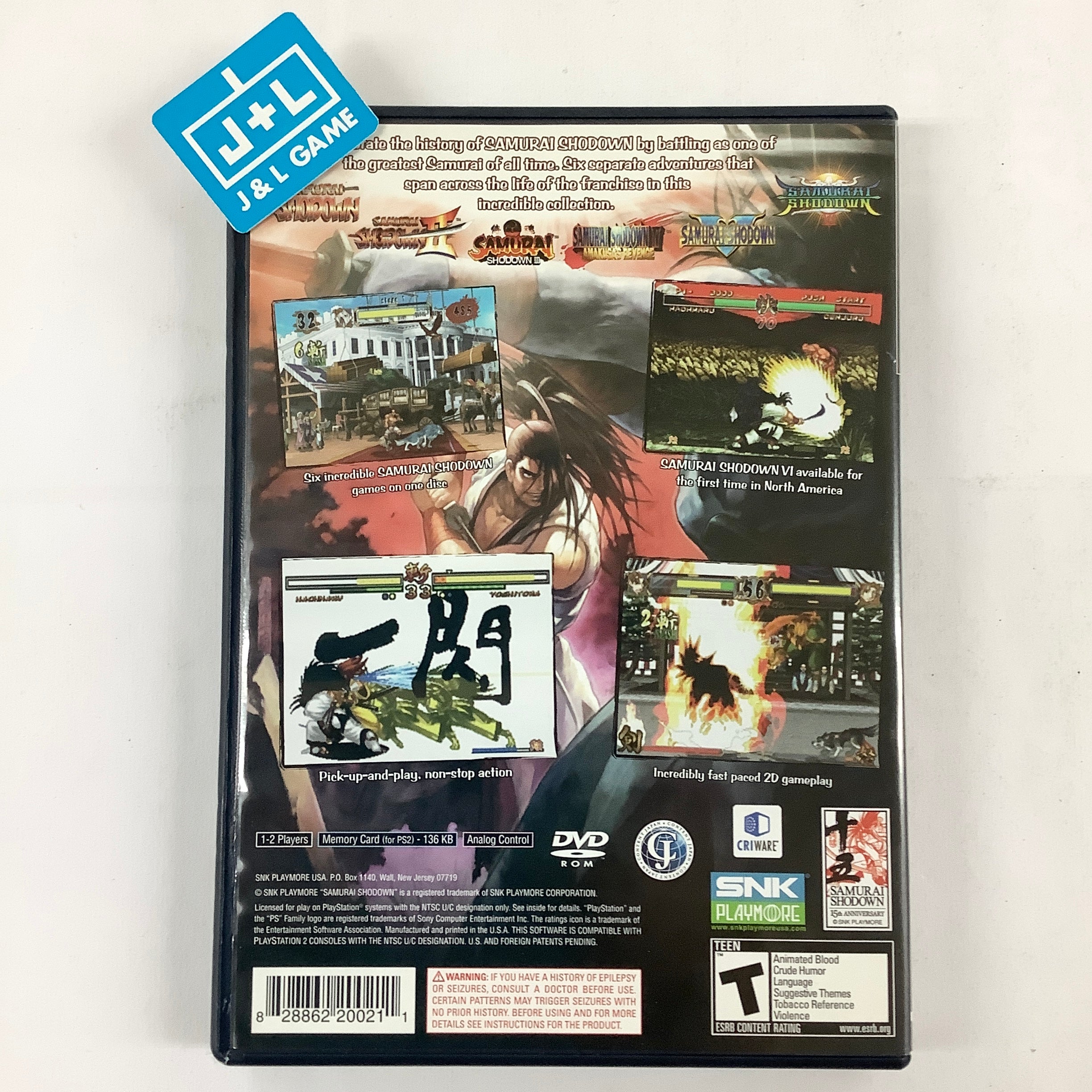 Samurai Shodown Anthology - (PS2) PlayStation 2 [Pre-Owned] Video Games SNK Playmore   