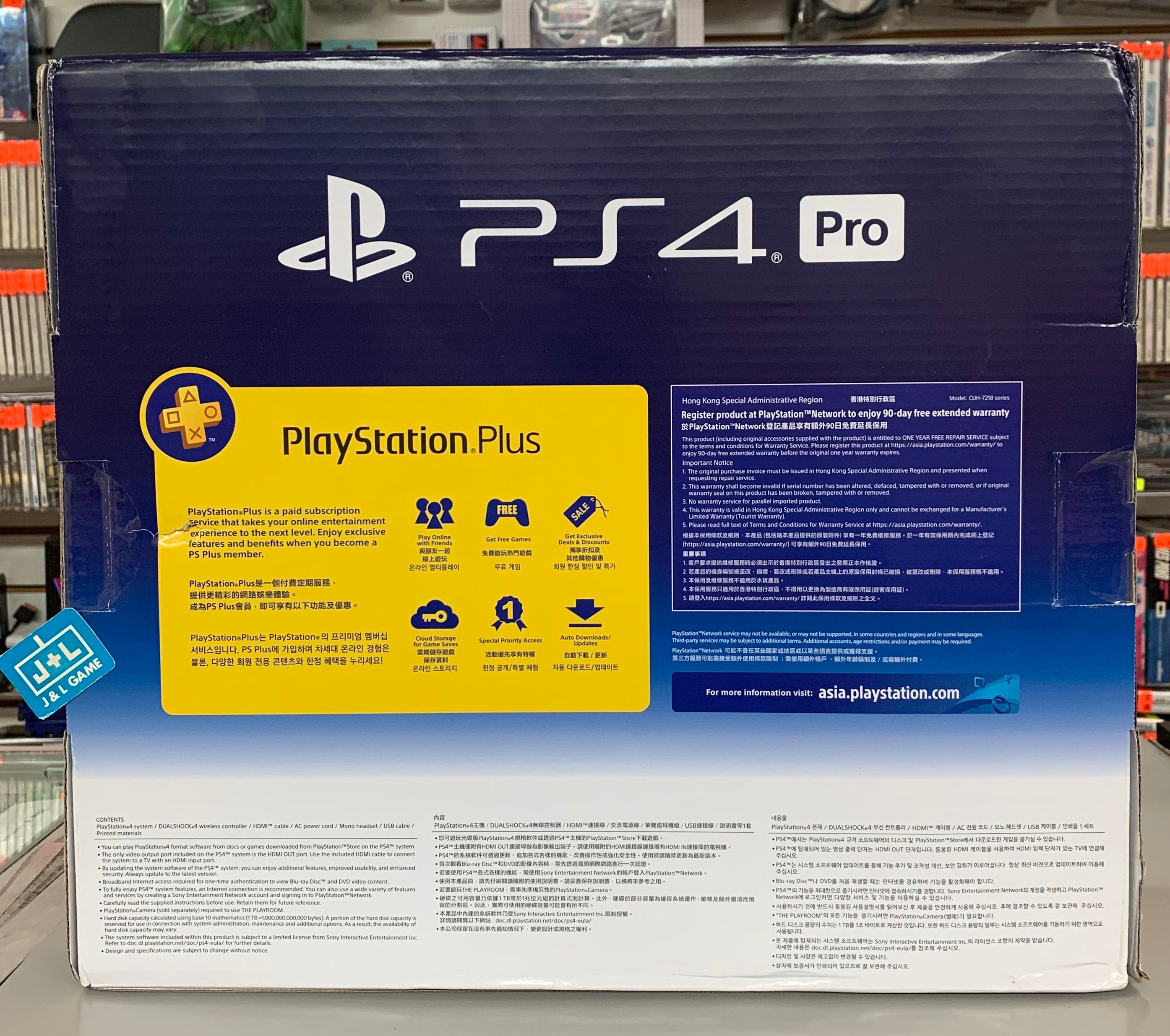 Sony PlayStation 4 Pro 1TB White - (PS4) PlayStation 4 ( Japanese Import ) Consoles Sony   