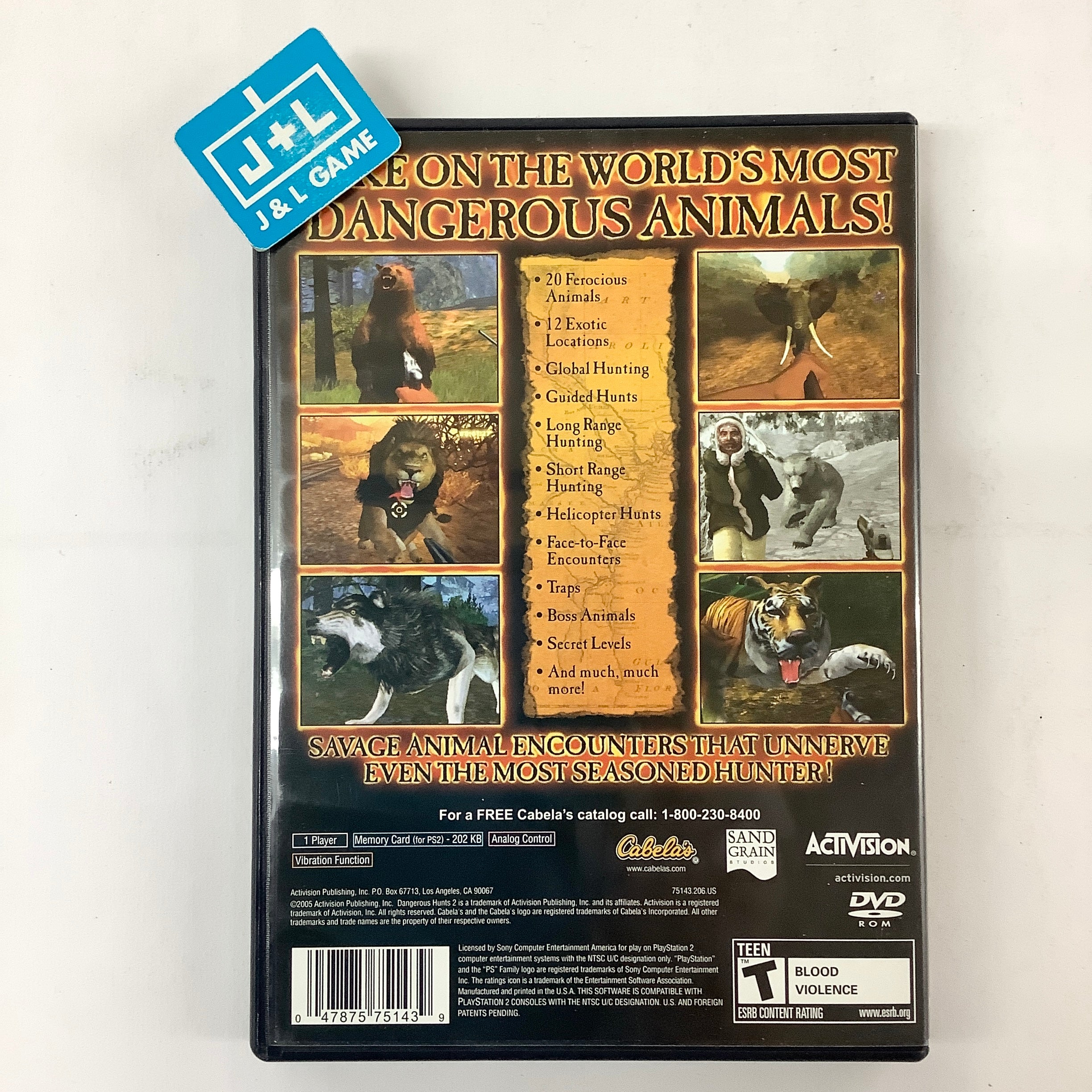 Cabelas Dangerous Hunts Sony Playstation 2 PS2 Video Games