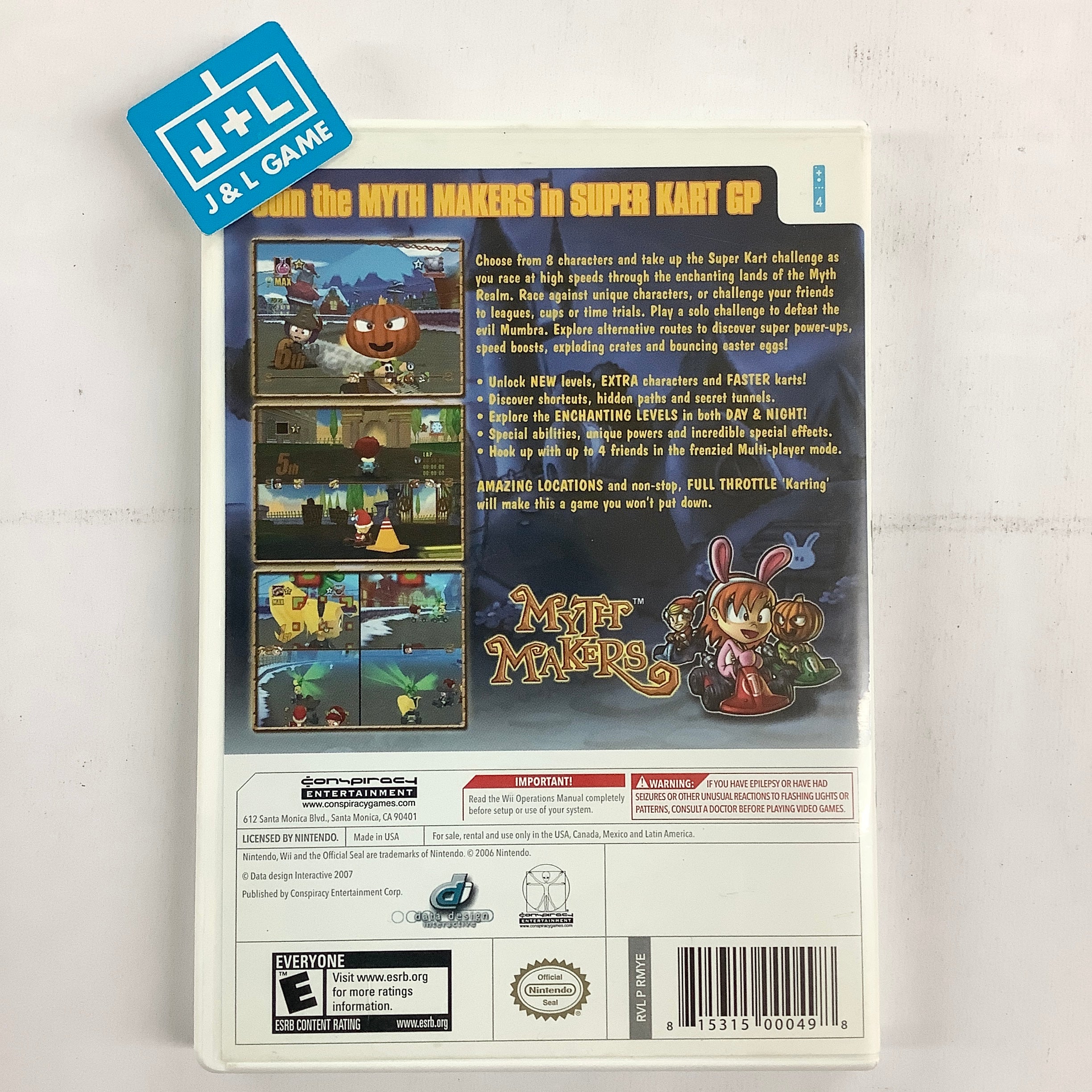 Myth Makers: Super Kart GP - Nintendo Wii [Pre-Owned] Video Games Conspiracy Entertainment   