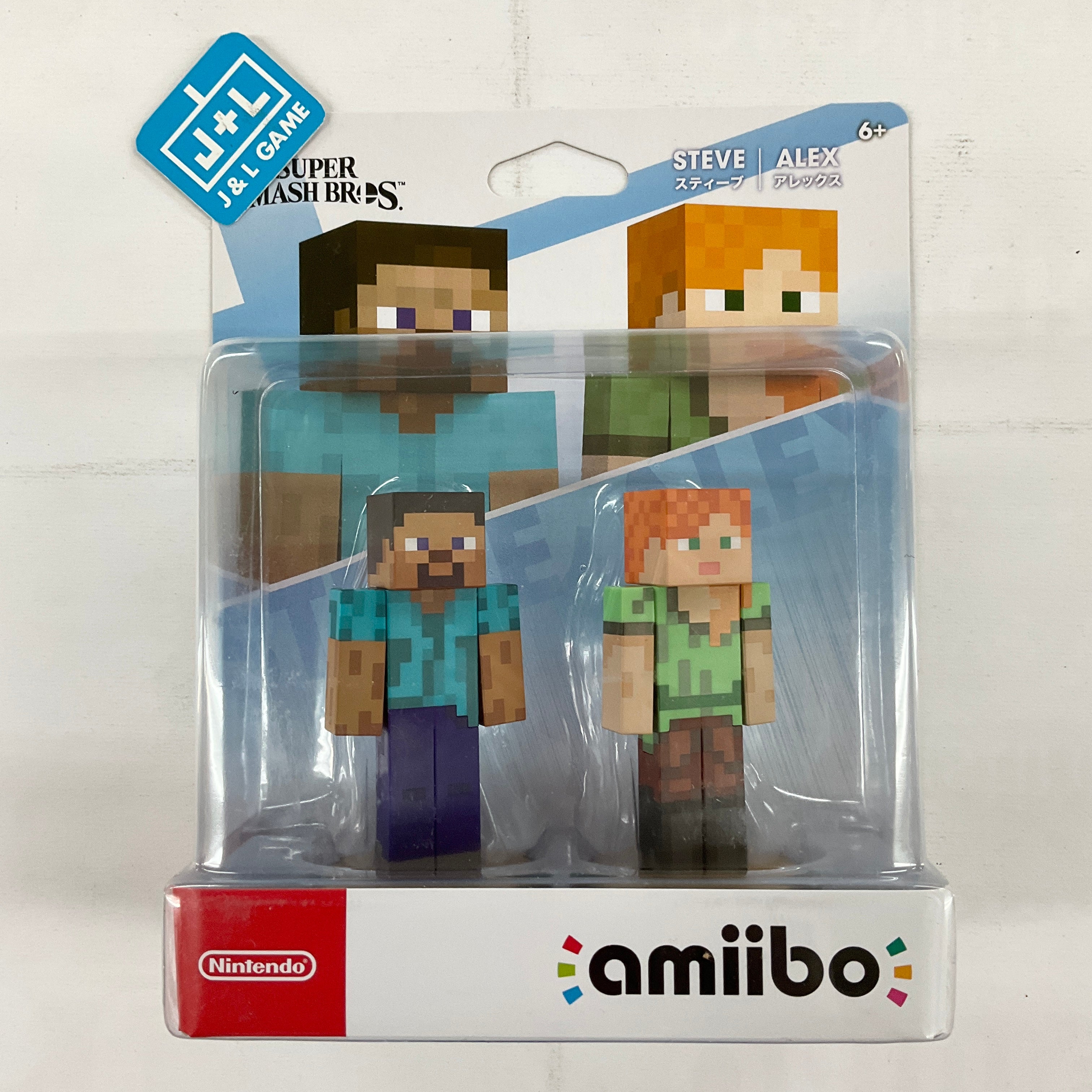 Minecraft Steve and Alex (Super Smash Bros. series) - Nintendo Switch Amiibo Amiibo Nintendo   