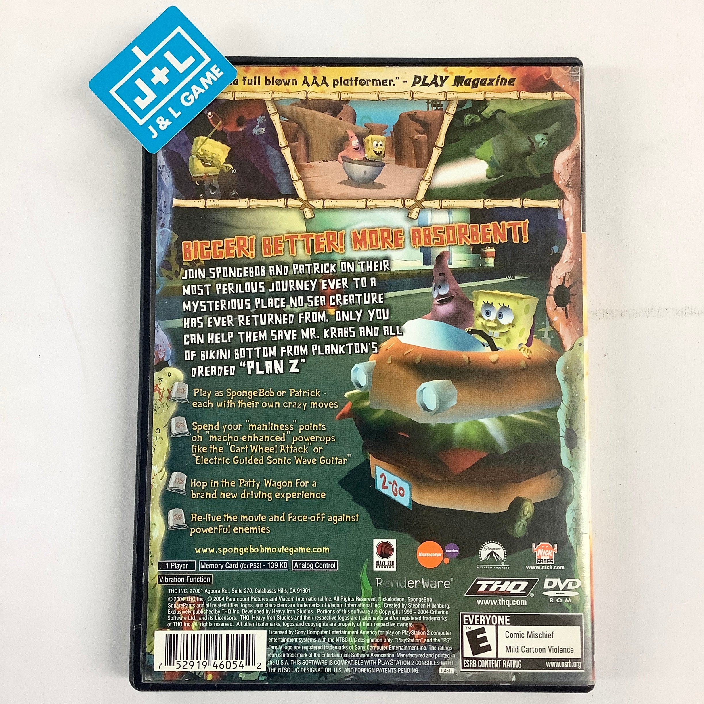 The SpongeBob SquarePants Movie - (PS2) PlayStation 2 [Pre-Owned] Video Games THQ   