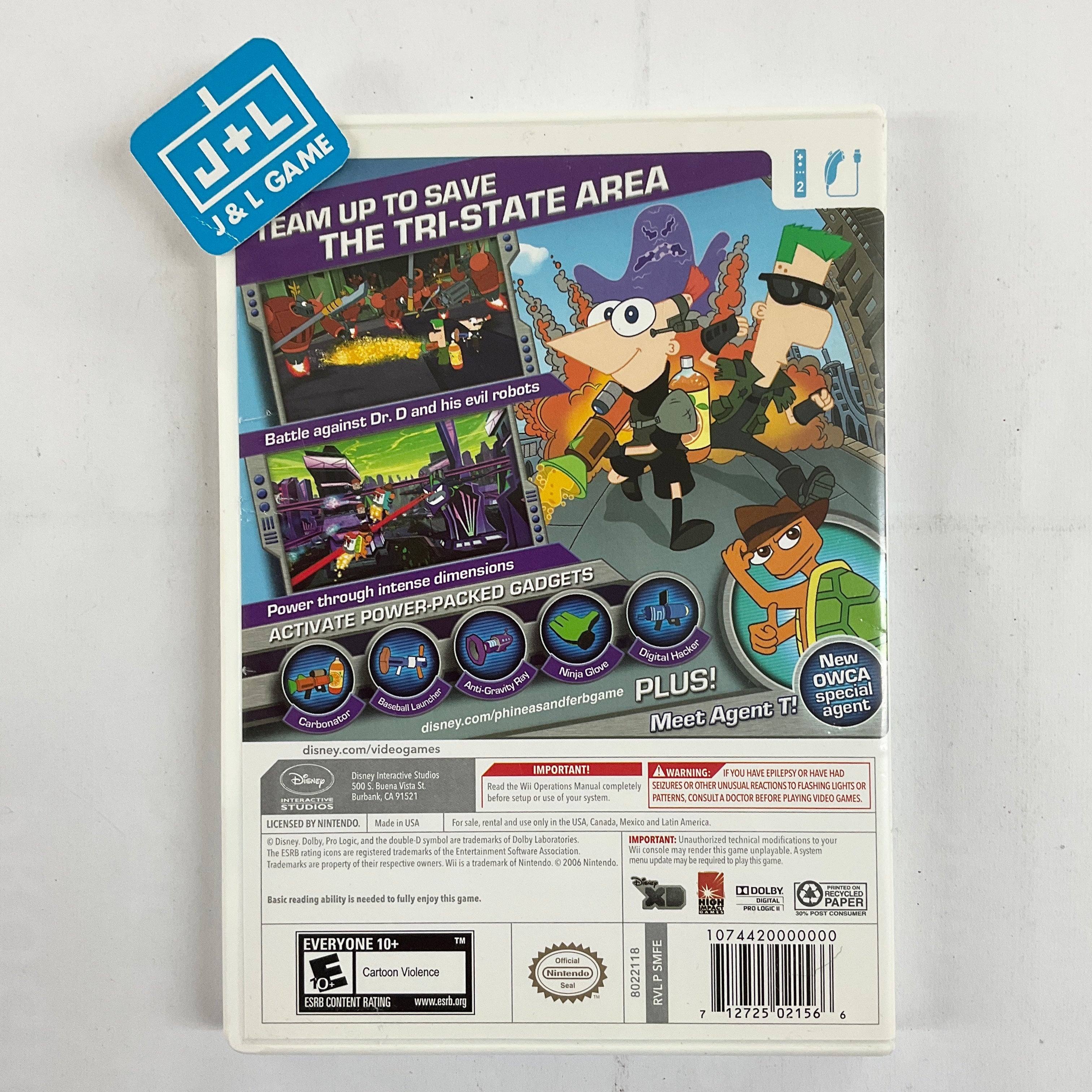 Phineas and Ferb: Across the 2nd Dimension - Nintendo Wii [Pre-Owned] Video Games Disney Interactive Studios   
