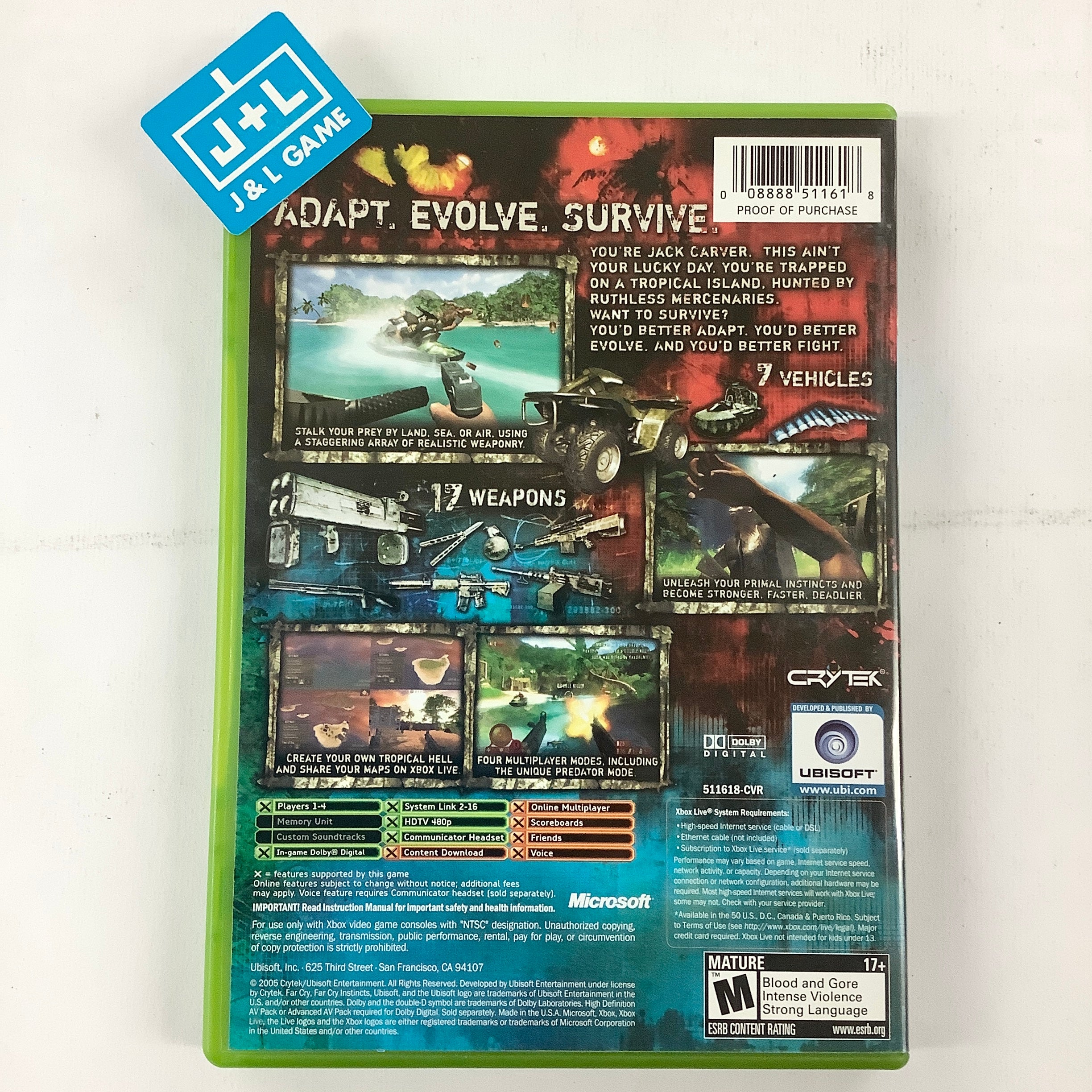 Far Cry Instincts - (XB) Xbox [Pre-Owned] Video Games Ubisoft   