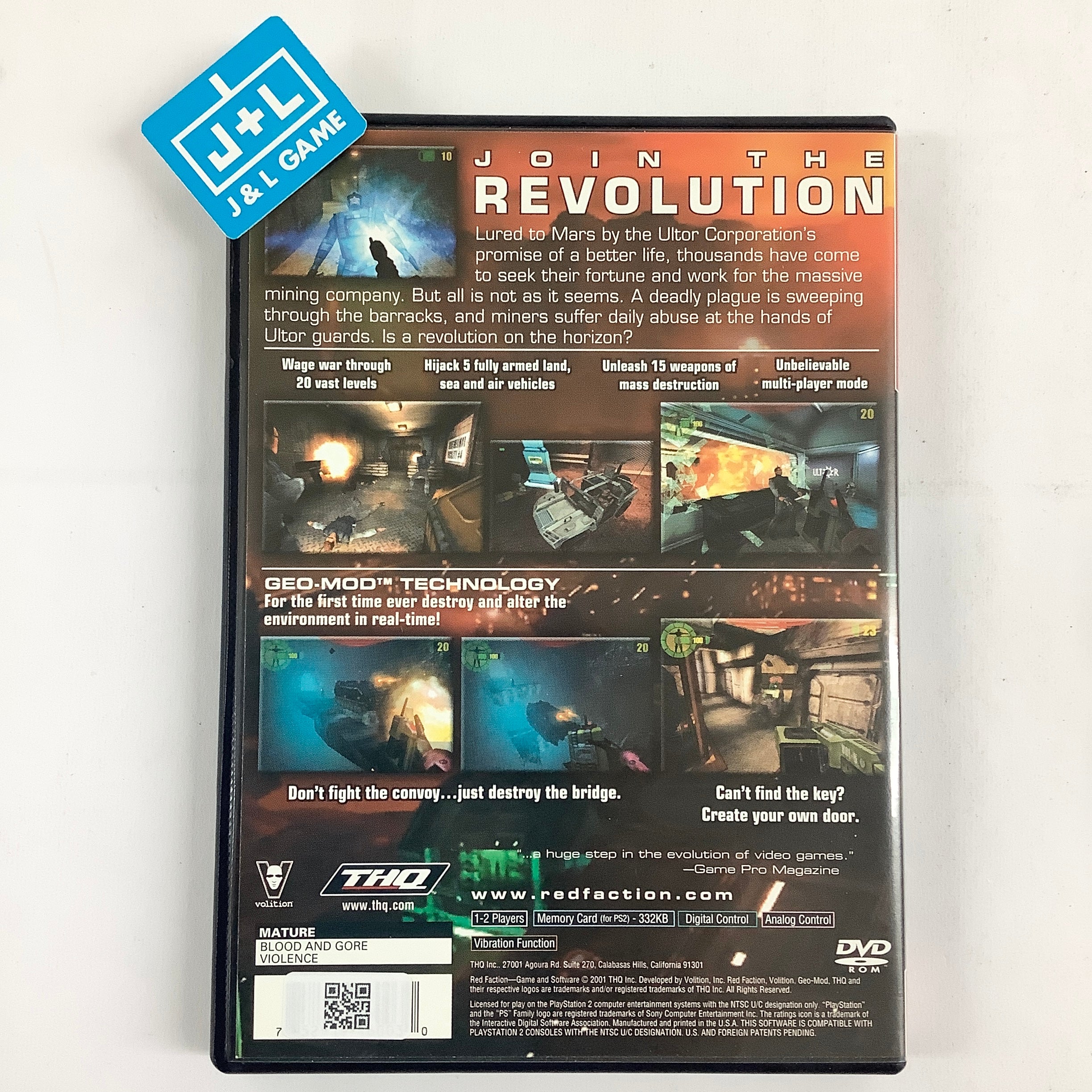 Red Faction (Greatest Hits) - (PS2) PlayStation 2 [Pre-Owned] Video Games THQ   