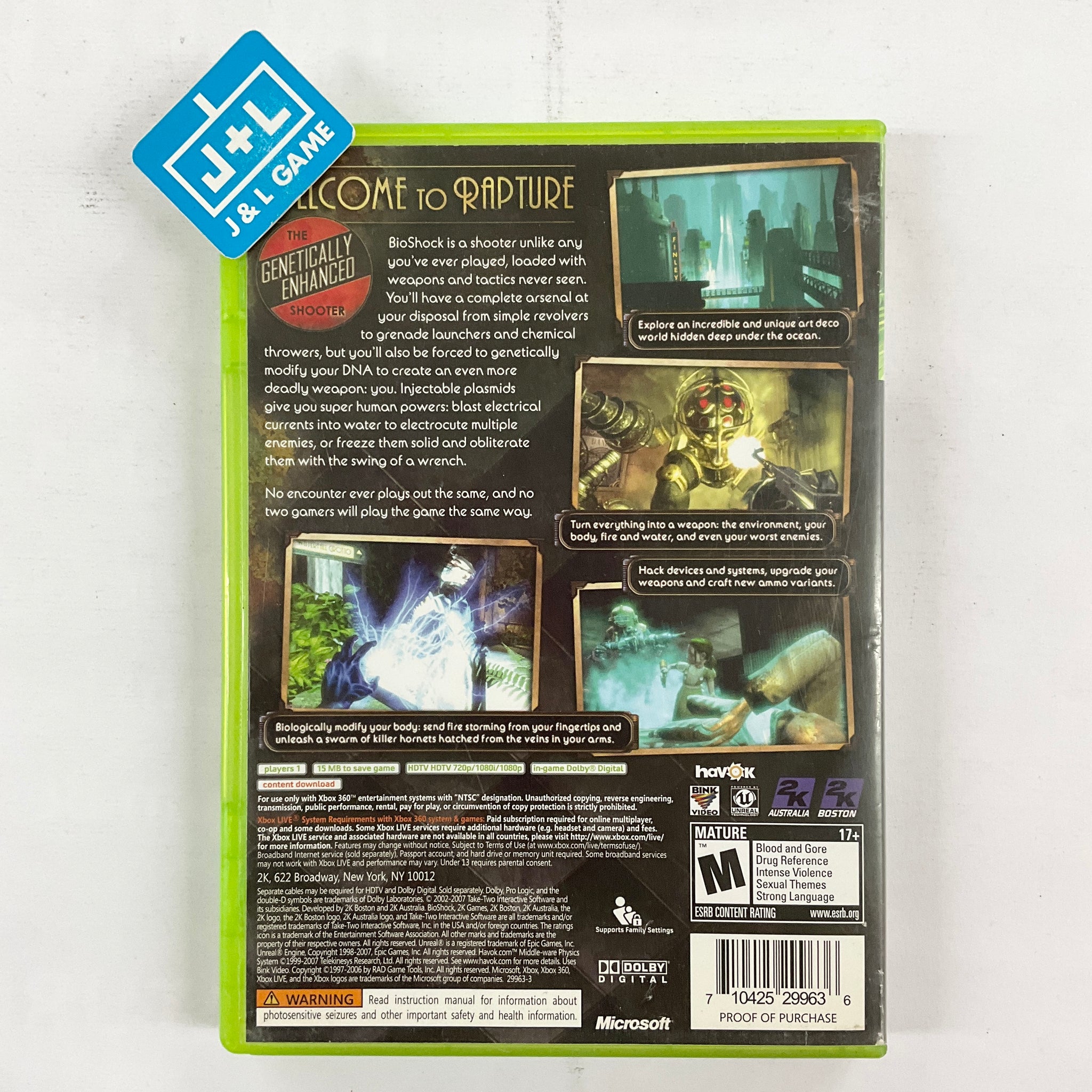 Bioshock Sur Xbox 360 – PAL – Manuel Inclus – Très Bon état