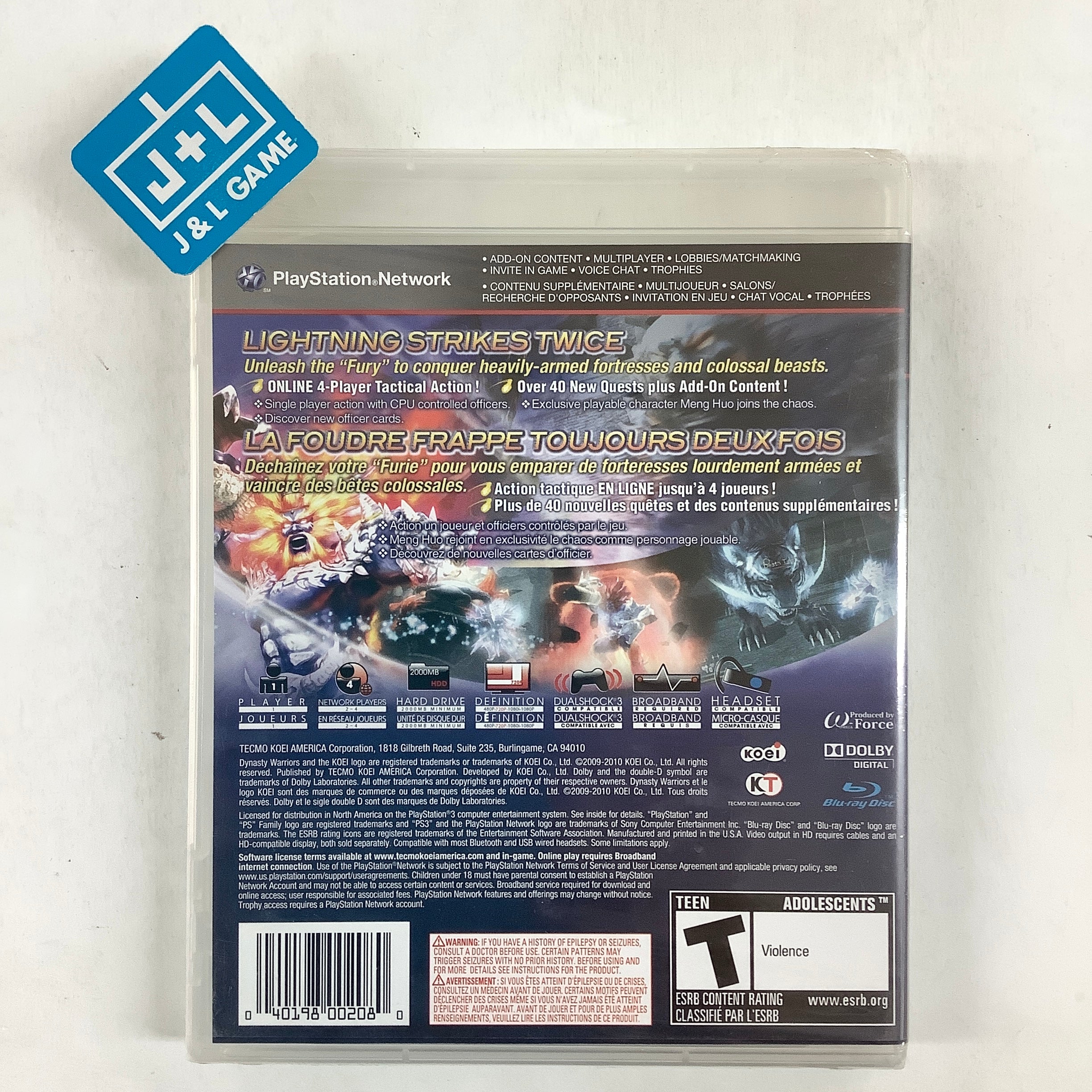 Dynasty Warriors: Strikeforce - (PS3) PlayStation 3 Video Games Koei   