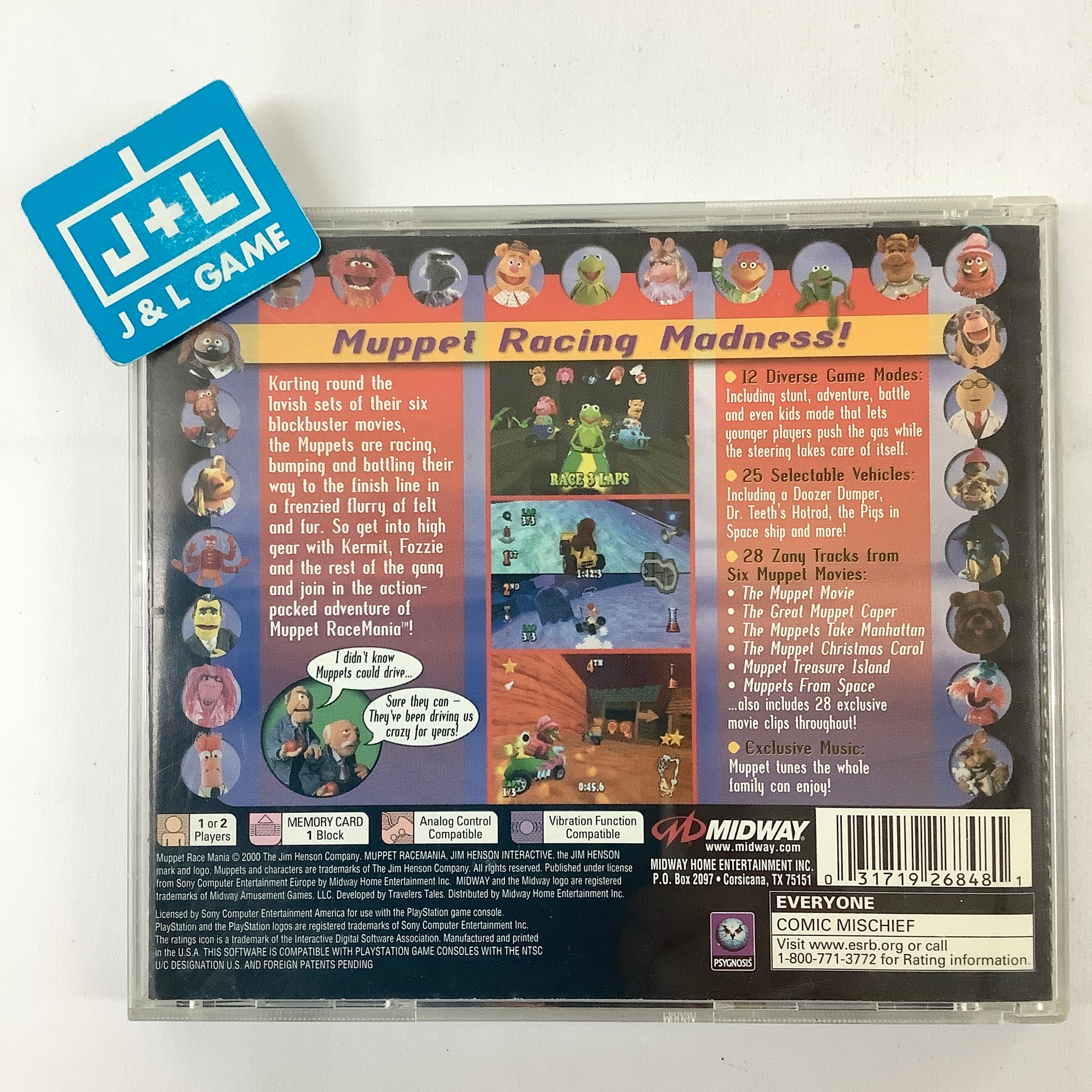 Muppet RaceMania - (PS1) PlayStation 1 [Pre-Owned] Video Games Midway   