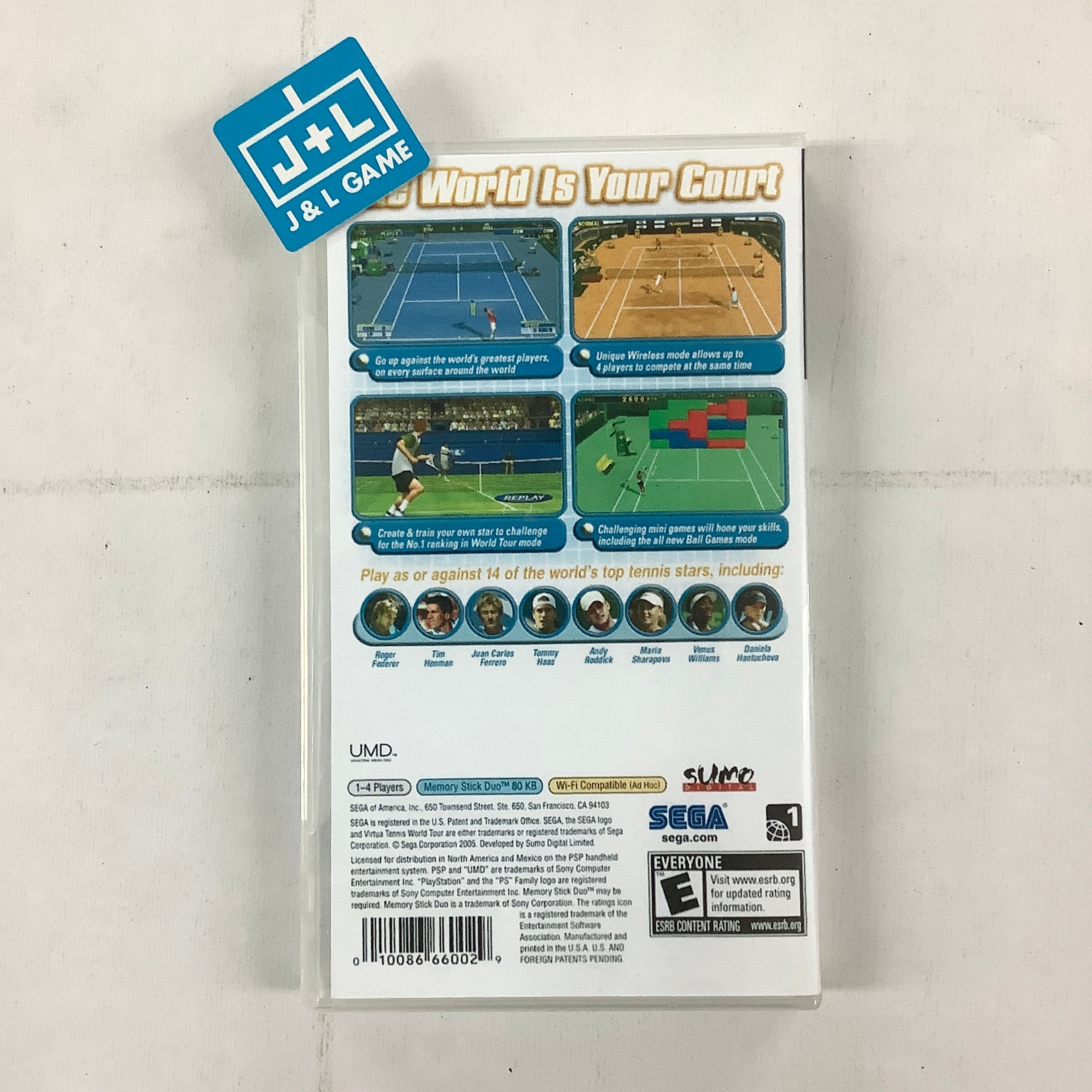 Virtua Tennis World Tour - Sony PSP [Pre-Owned] Video Games Sega   