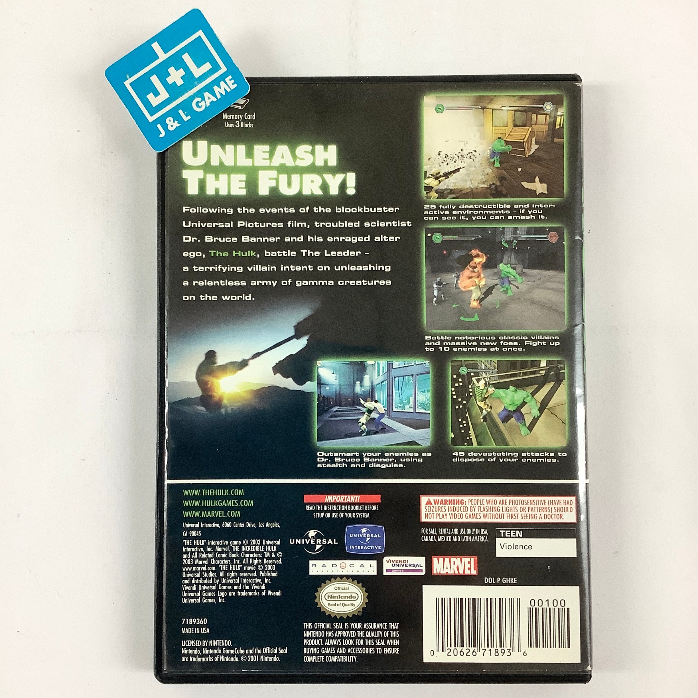Hulk - (GC) GameCube [Pre-Owned] Video Games Universal Interactive   