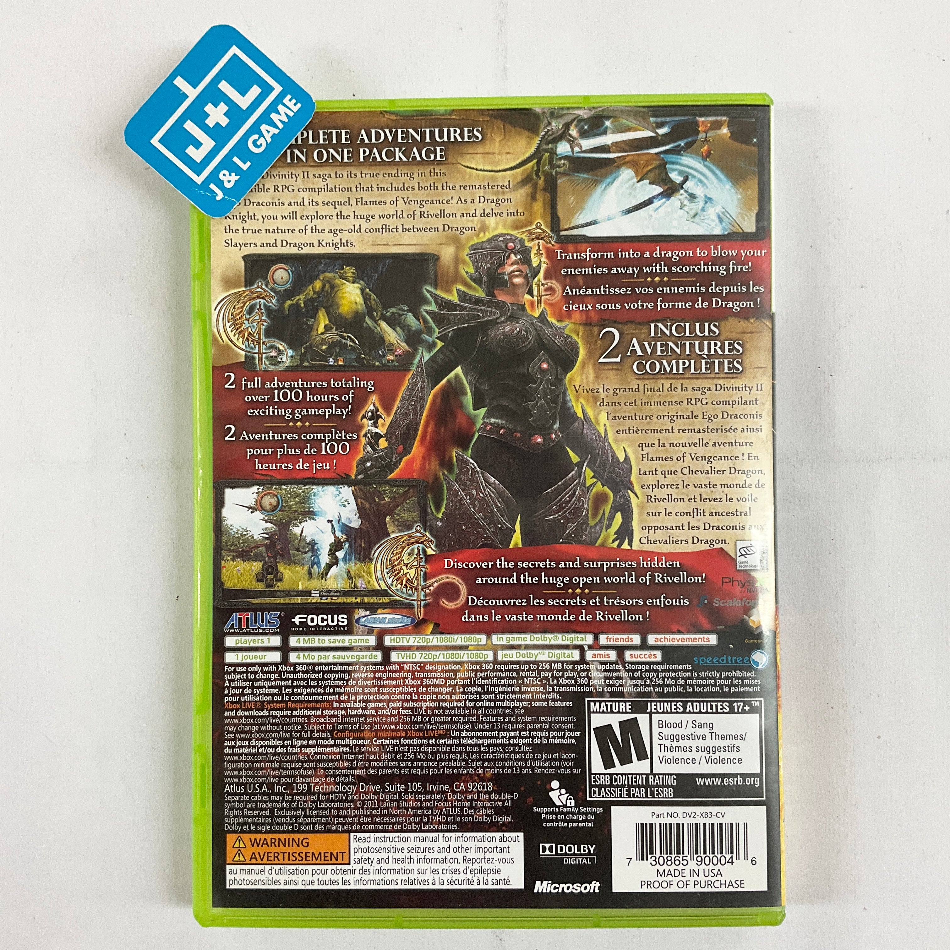 Divinity II: The Dragon Knight Saga - Xbox 360 [Pre-Owned] Video Games Atlus   