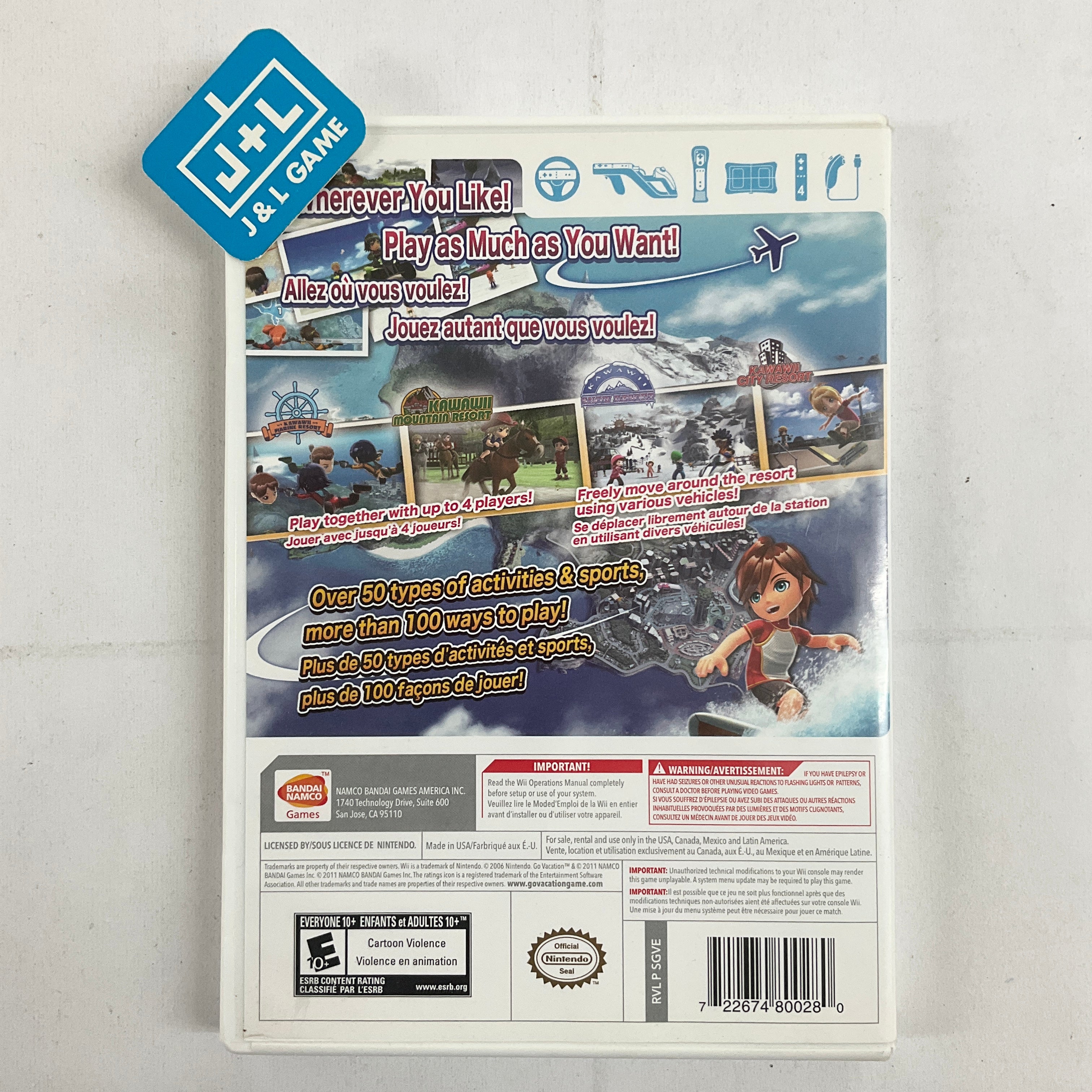 Go Vacation - Nintendo Wii [Pre-Owned] Video Games Namco Bandai Games   