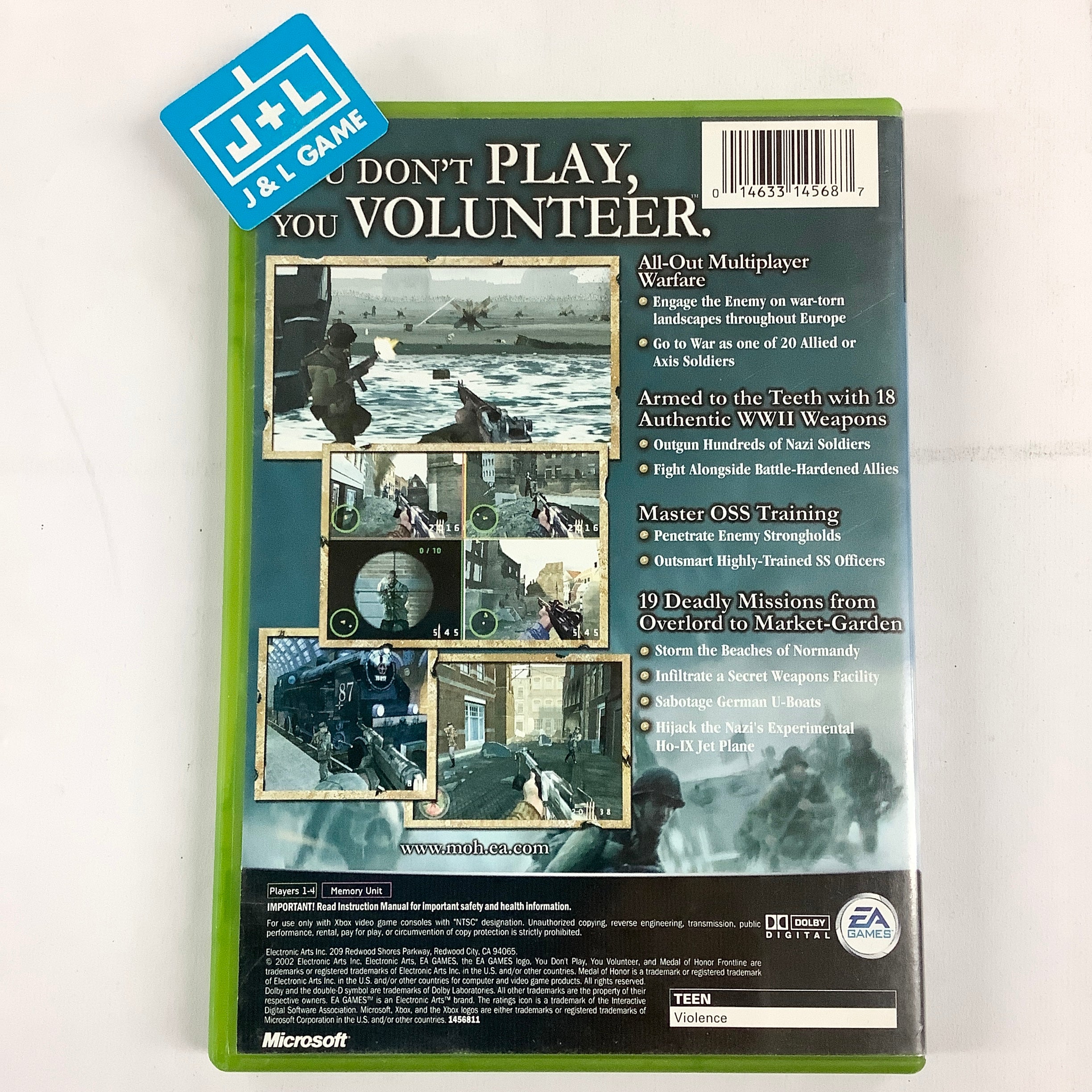 Medal of Honor: Frontline - (XB) Xbox [Pre-Owned] Video Games EA Games   