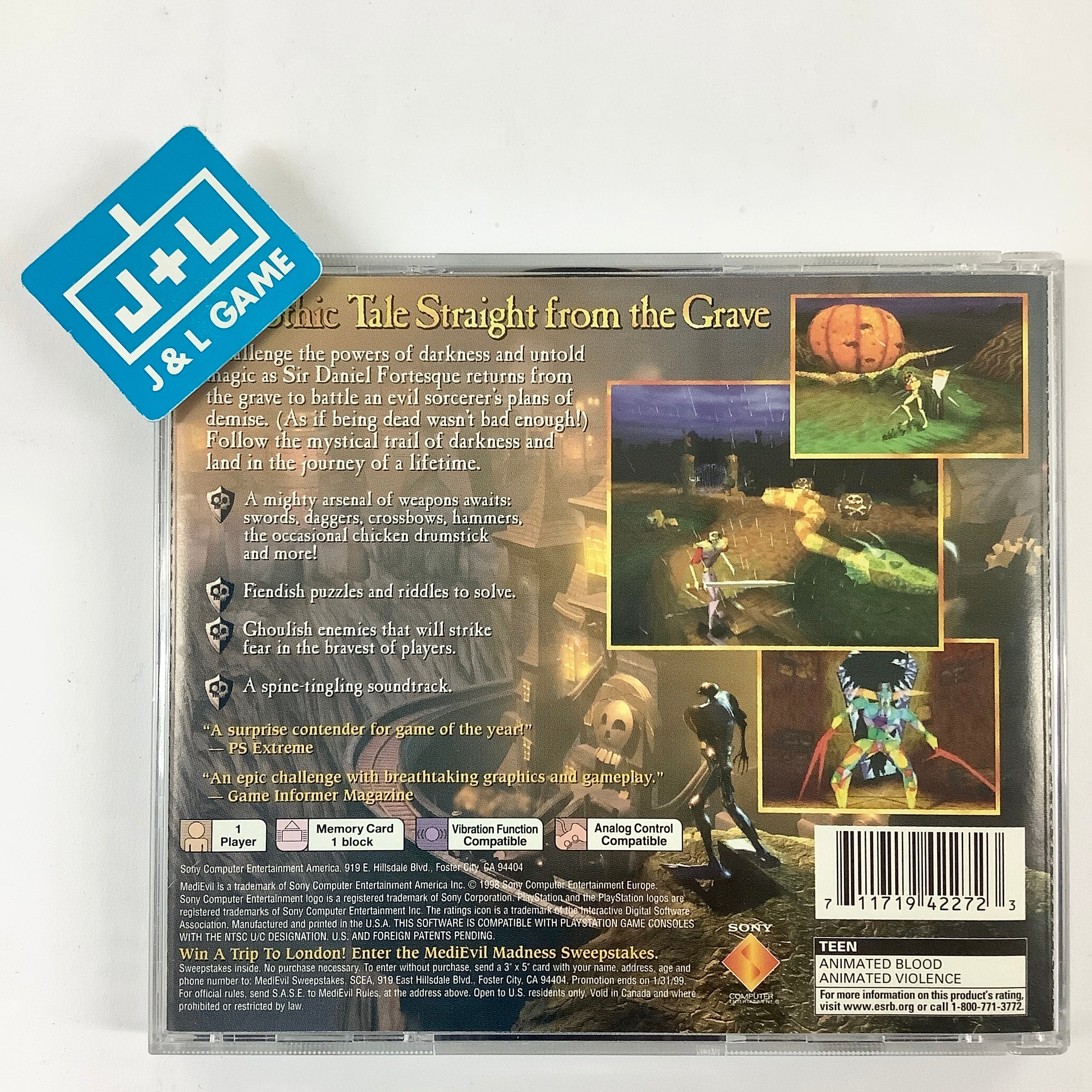MediEvil - (PS1) PlayStation 1 [Pre-Owned] Video Games SCEA   