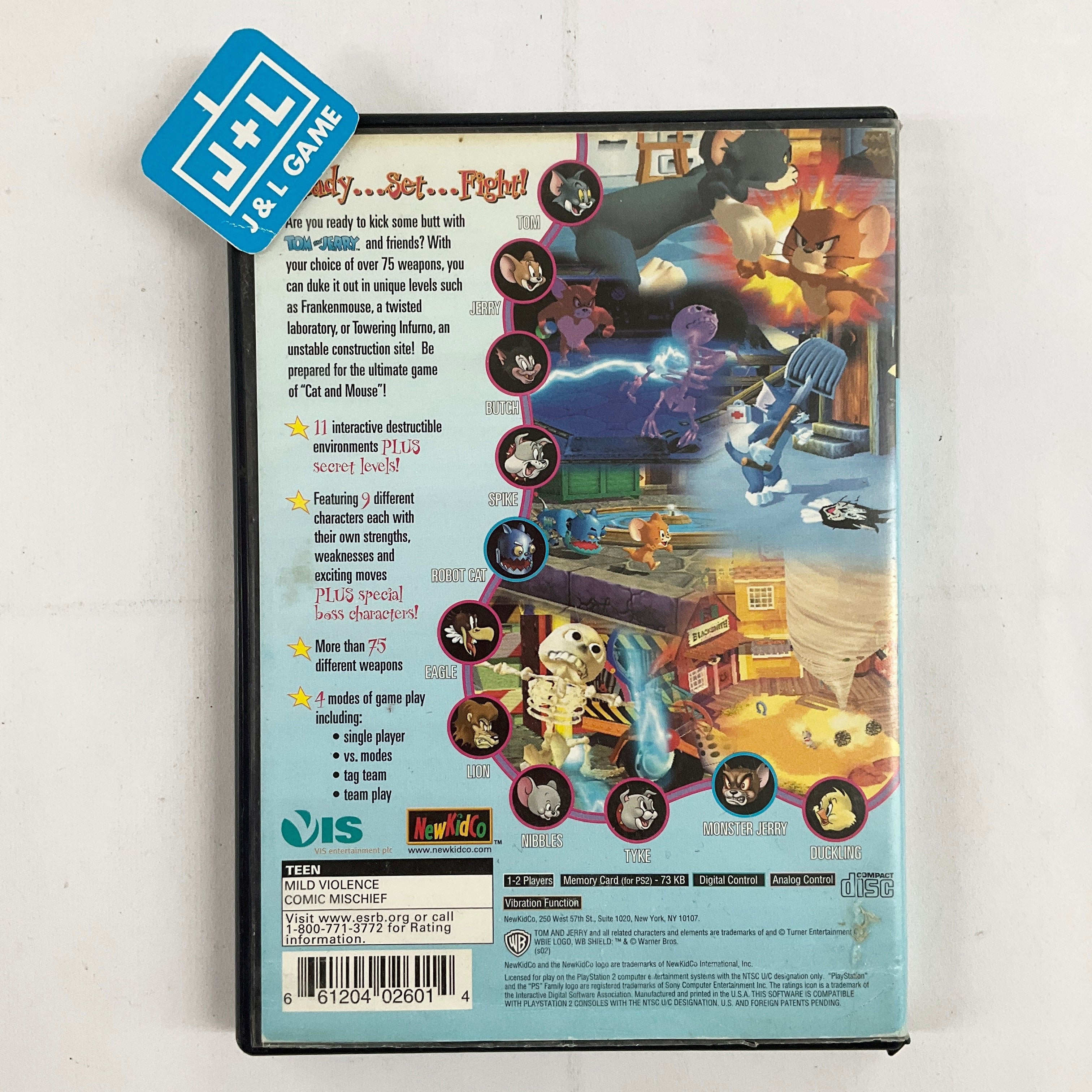 Tom & Jerry in War of the Whiskers - (PS2) PlayStation 2 [Pre-Owned] Video Games NewKidCo   