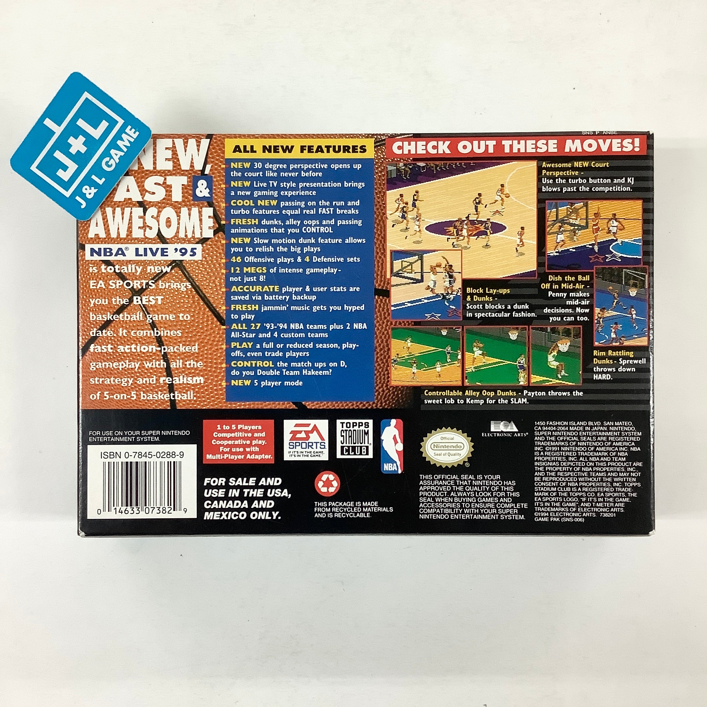 NBA Live 95 - (SNES) Super Nintendo [Pre-Owned] Video Games EA Sports   