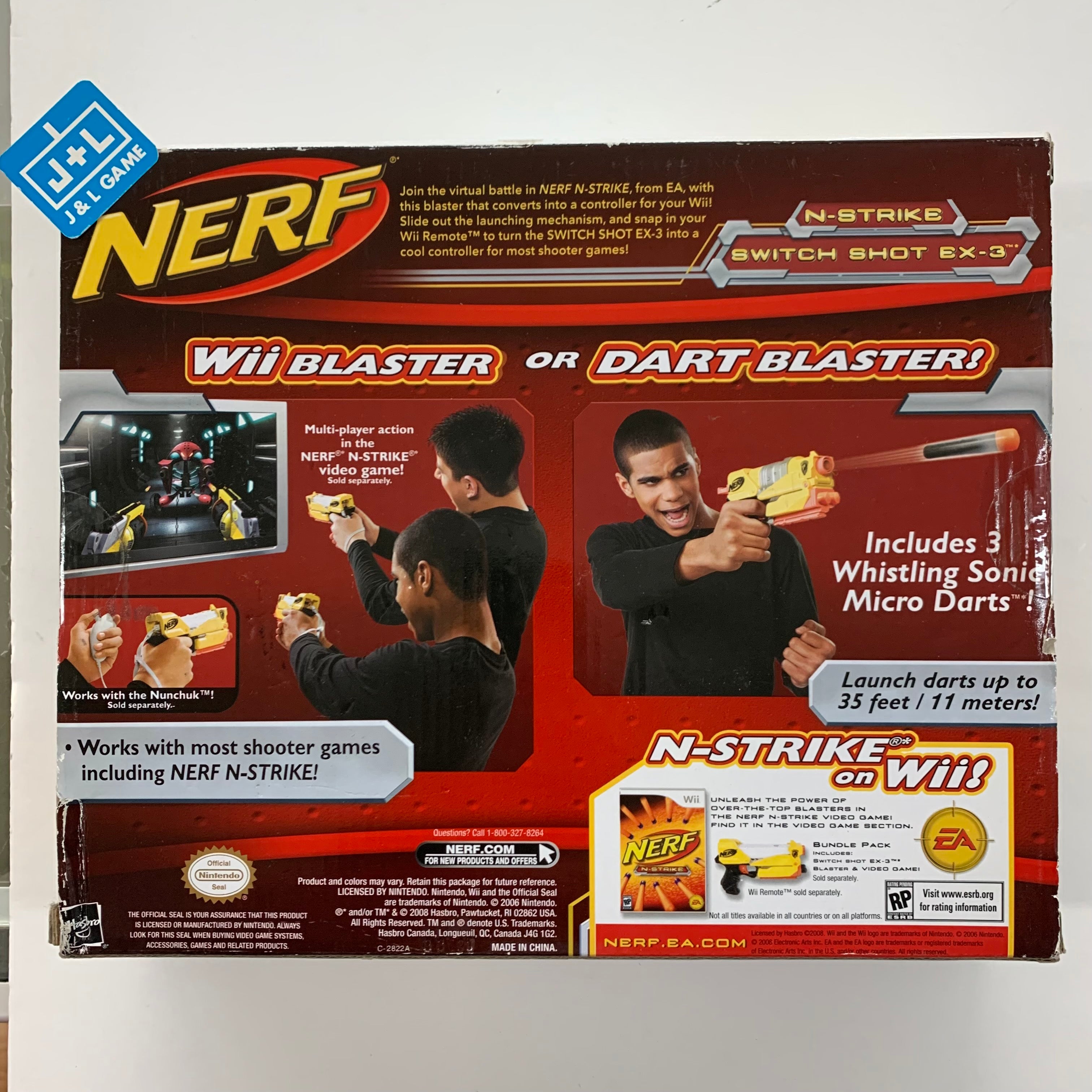 Nerf N-Strike Switch Shot EX-3 (Yellow) - Nintendo Wii Accessories Hasbro   