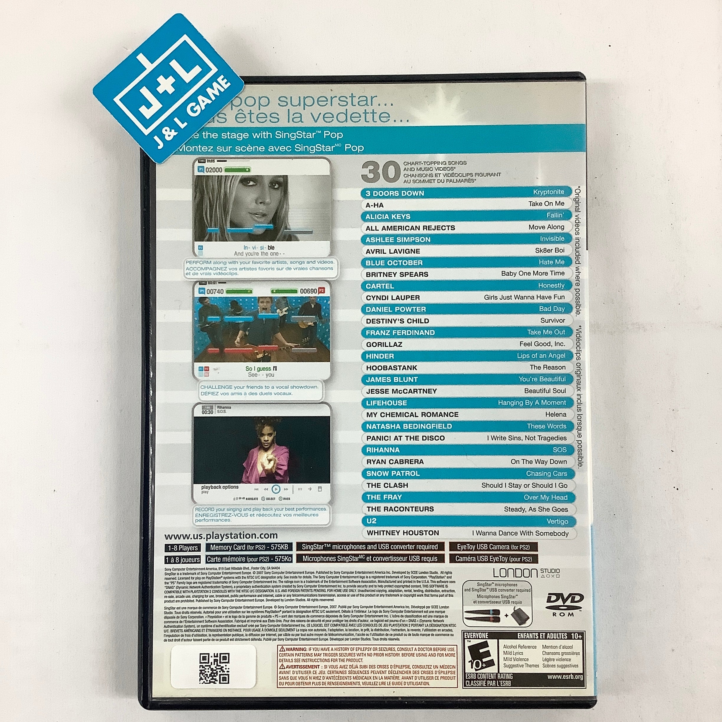 SingStar Pop - (PS2) PlayStation 2 [Pre-Owned] Video Games SCEA   
