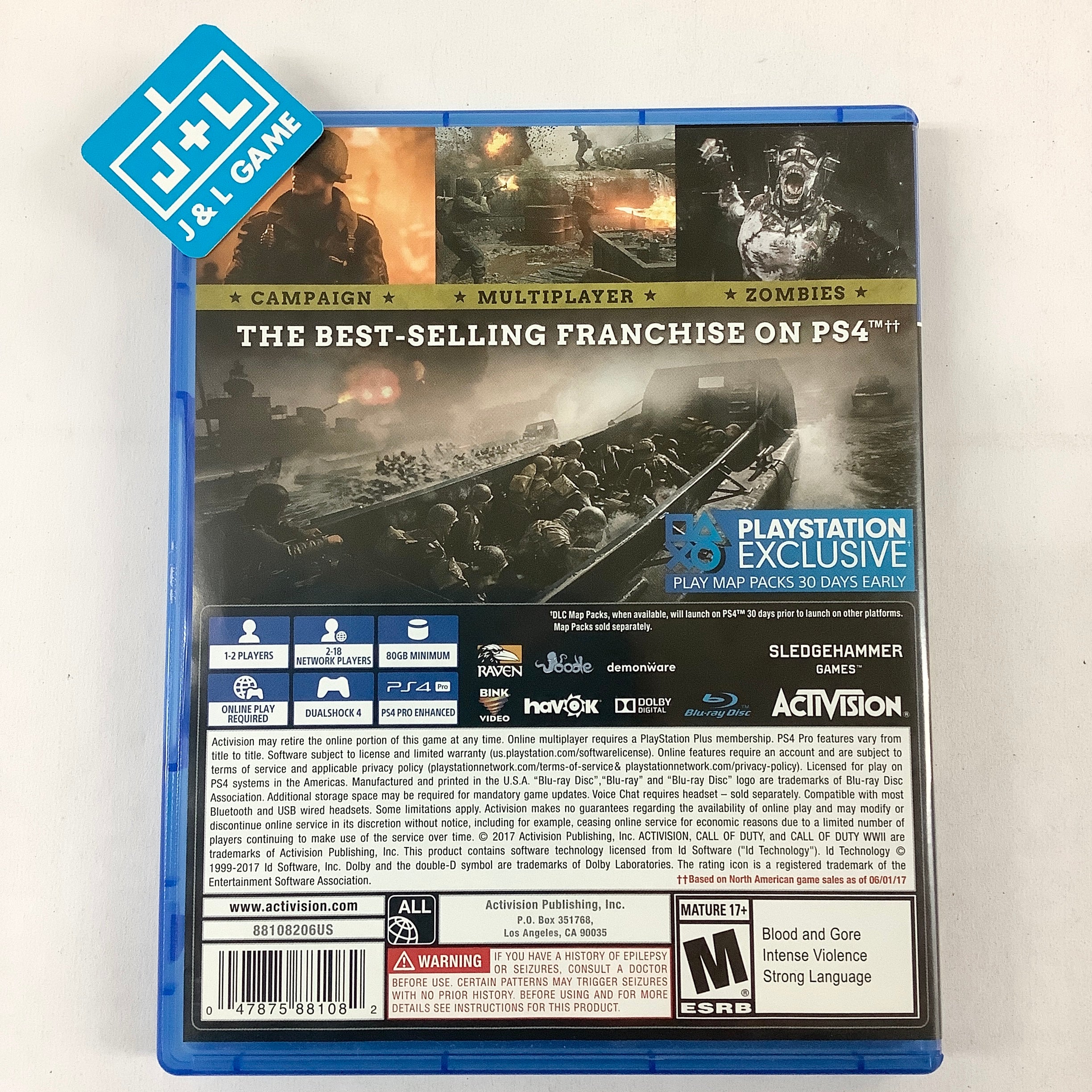 Call of Duty: WWII - (PS4) PlayStation 4 [Pre-Owned] | J&L Game