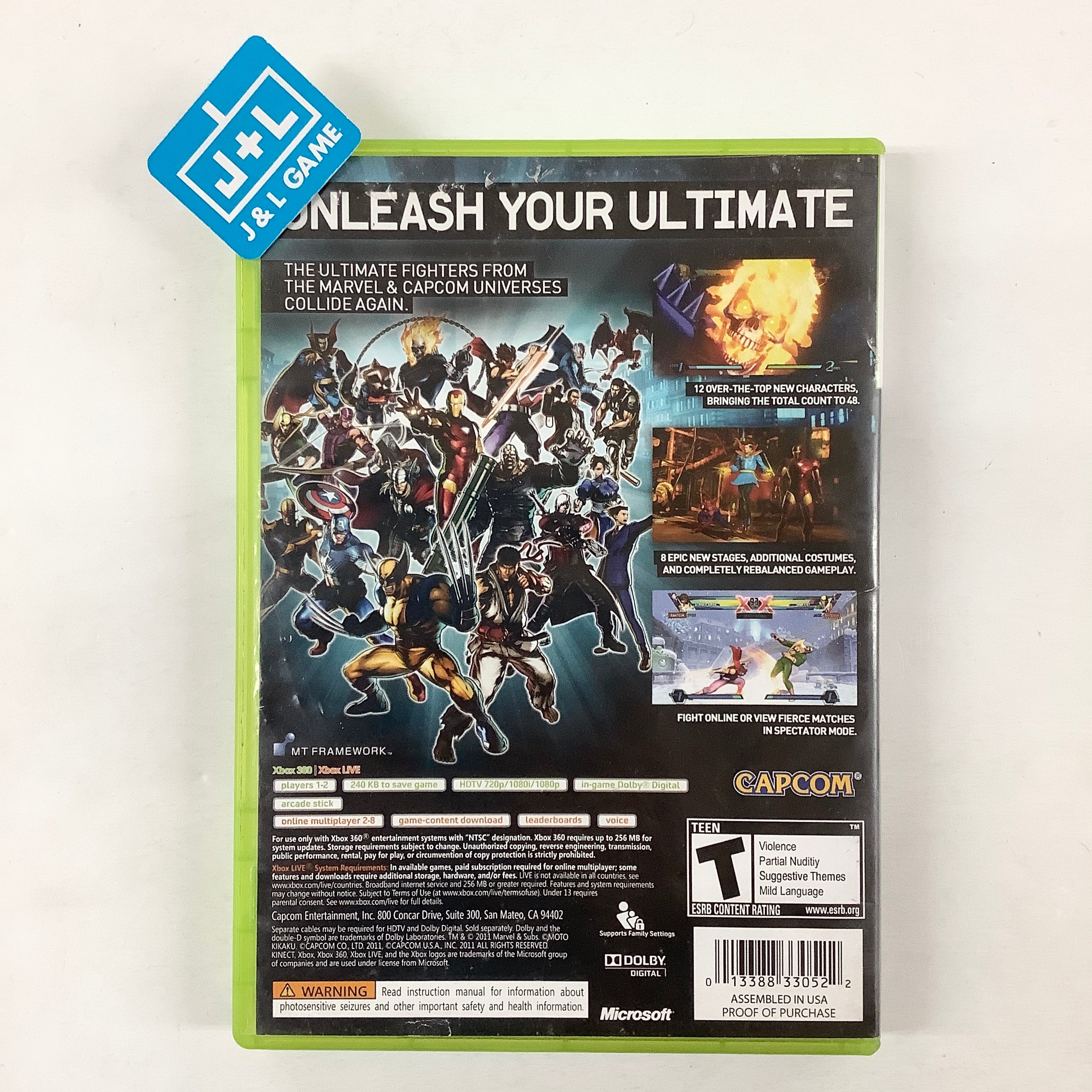 Ultimate Marvel vs. Capcom 3 - Xbox 360 [Pre-Owned] Video Games Capcom   