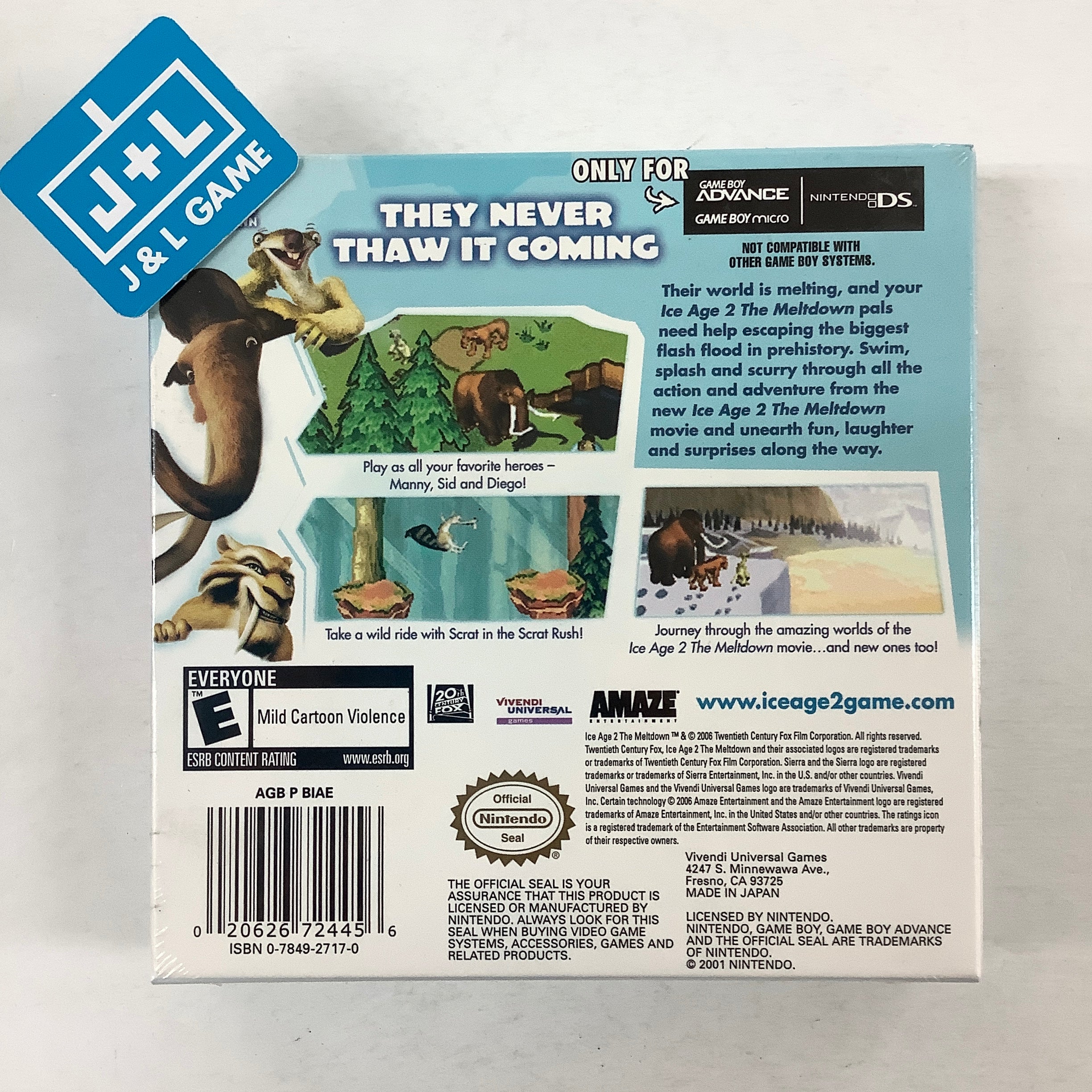Ice Age 2: The Meltdown - (GBA) Game Boy Advance Video Games Sierra Entertainment   