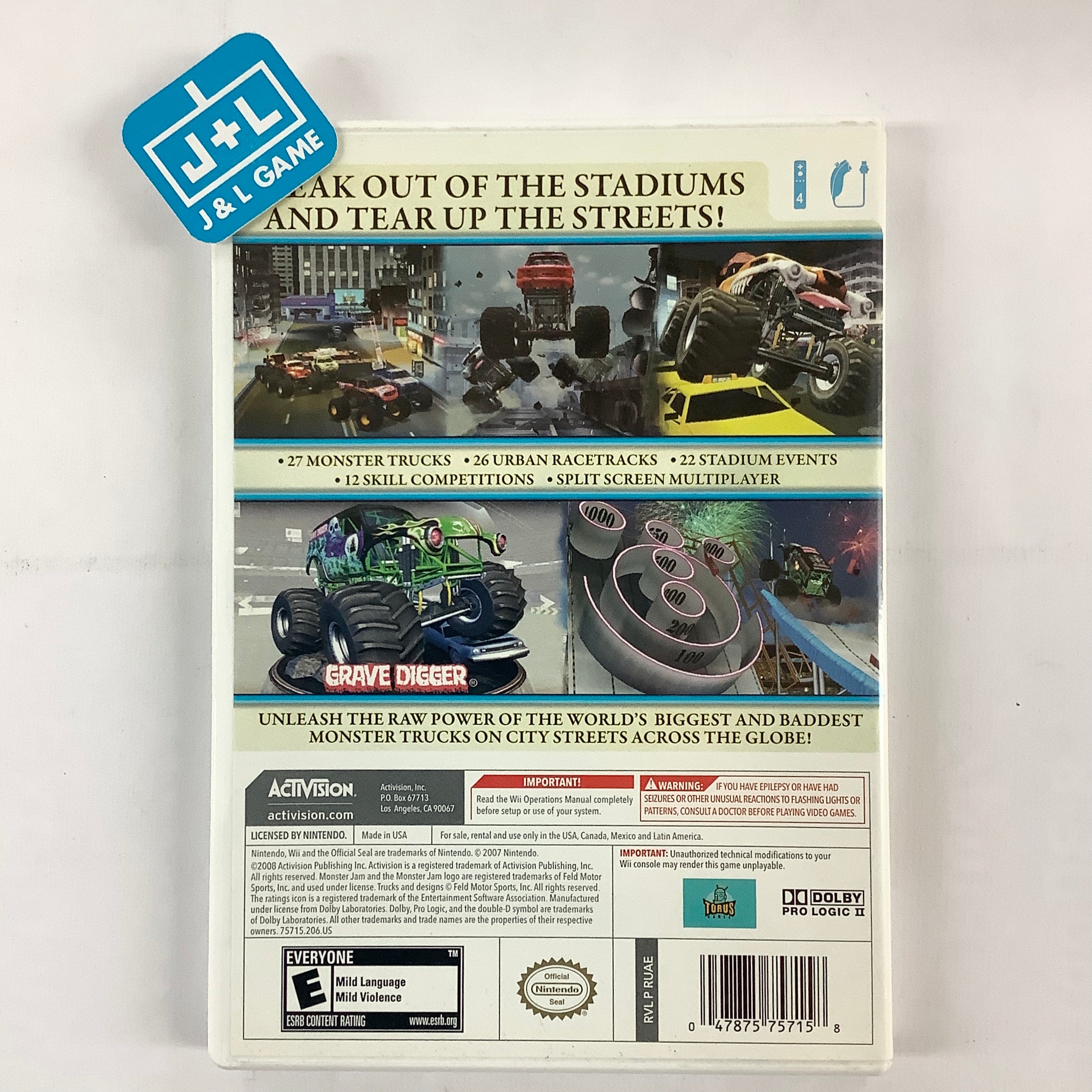 Monster Jam: Urban Assault - Nintendo Wii [Pre-Owned] Video Games Activision   
