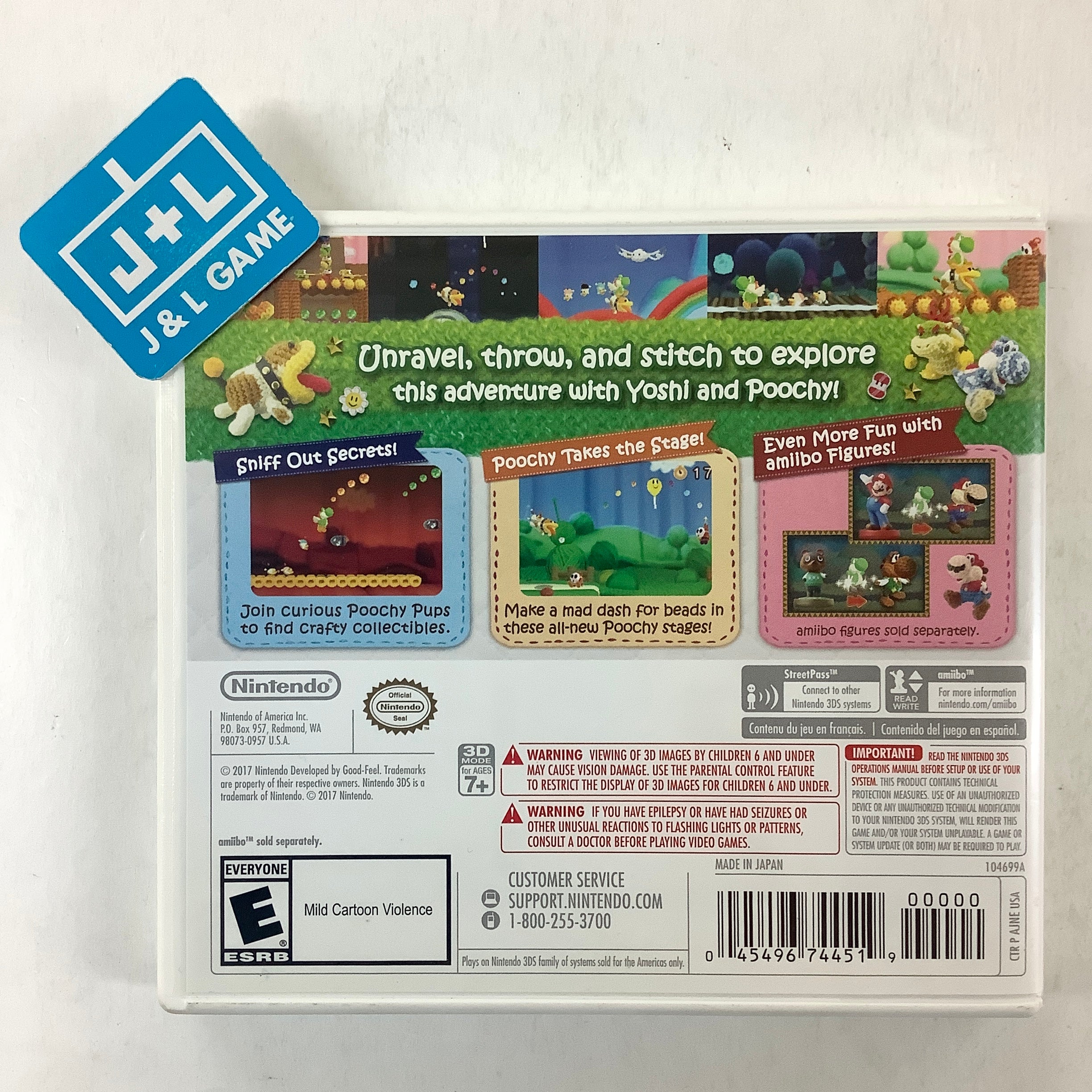 Poochy & Yoshi's Woolly World - Nintendo 3DS [Pre-Owned] Video Games Nintendo   