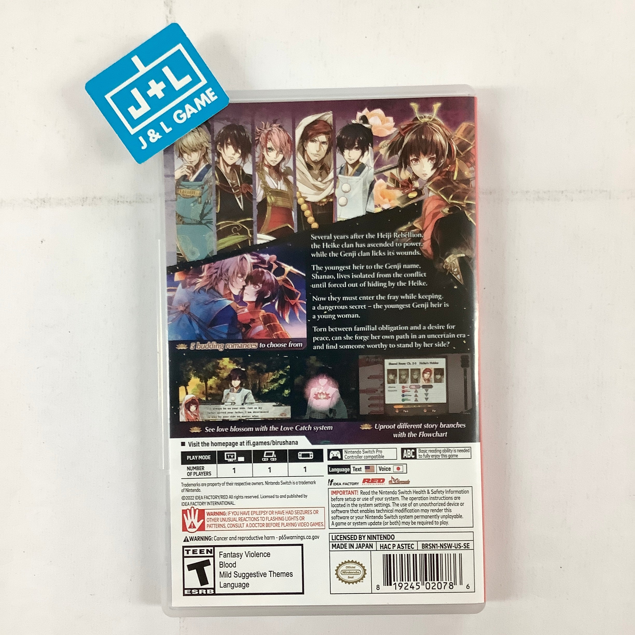 Birushana: Rising Flower of Genpei - (NSW) Nintendo Switch [UNBOXING] Video Games Idea Factory International   