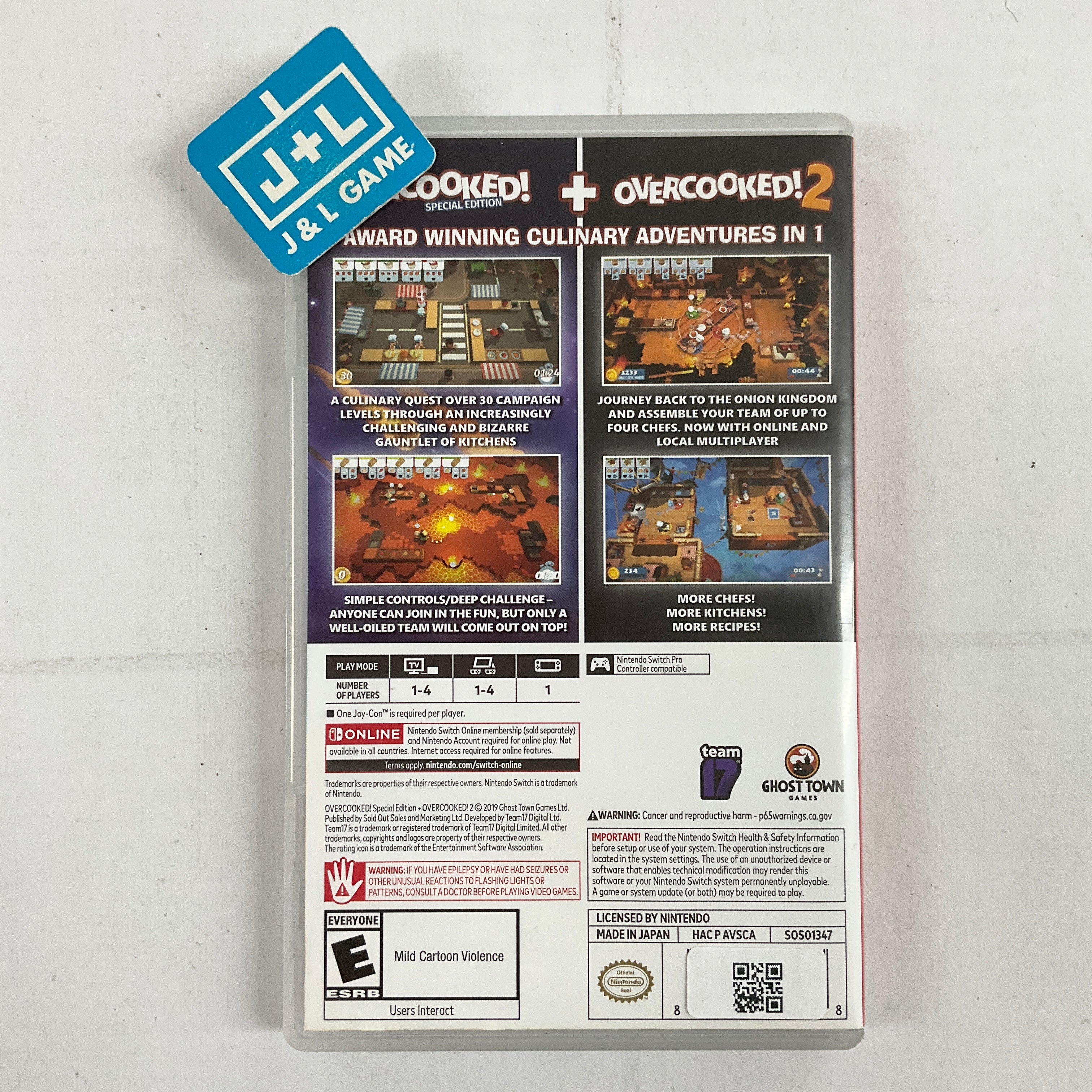 Overcooked! Special Edition + Overcooked! 2 - (NSW) Nintendo Switch [Pre-Owned] Video Games Team 17   