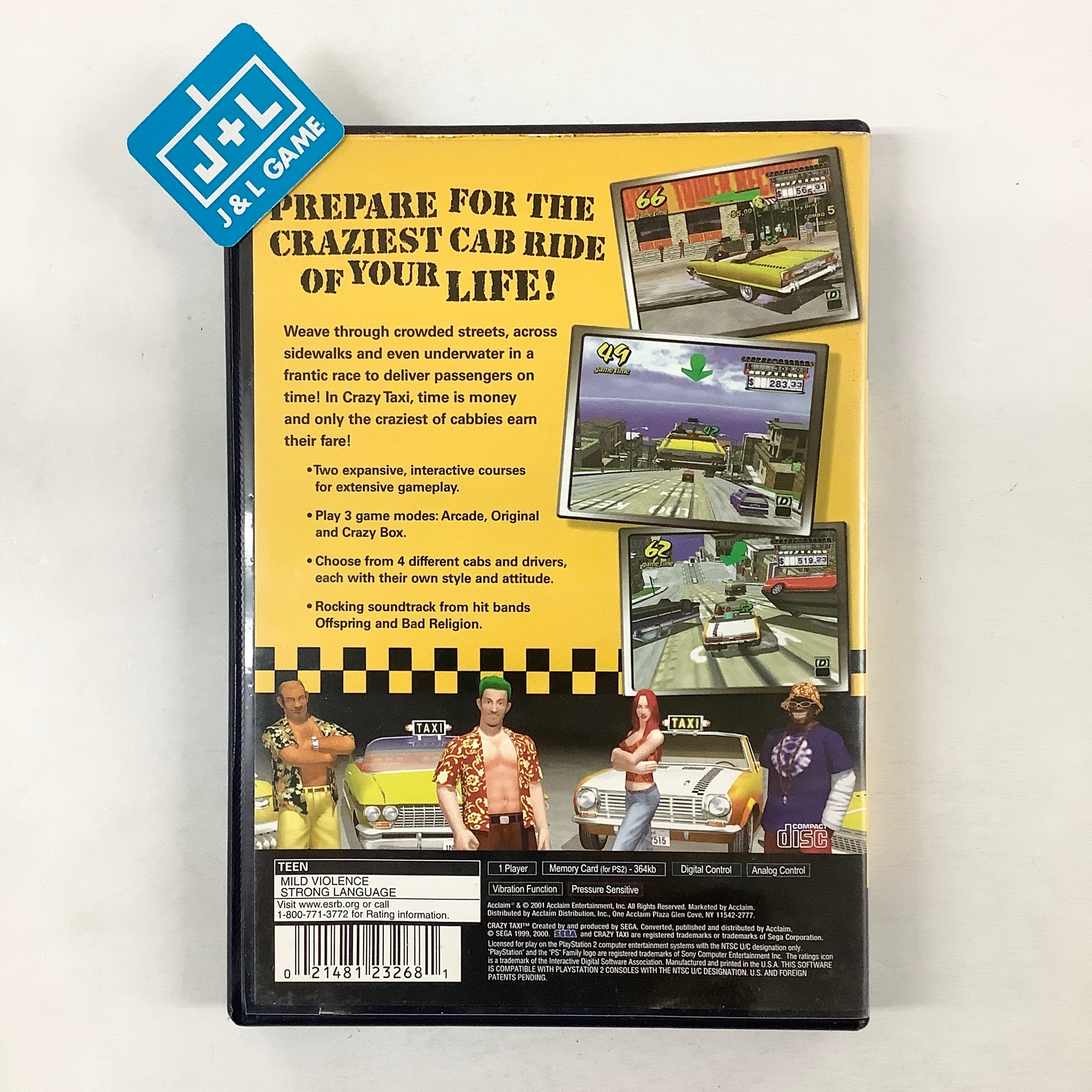 Crazy Taxi - (PS2) PlayStation 2 [Pre-Owned] Video Games Acclaim   