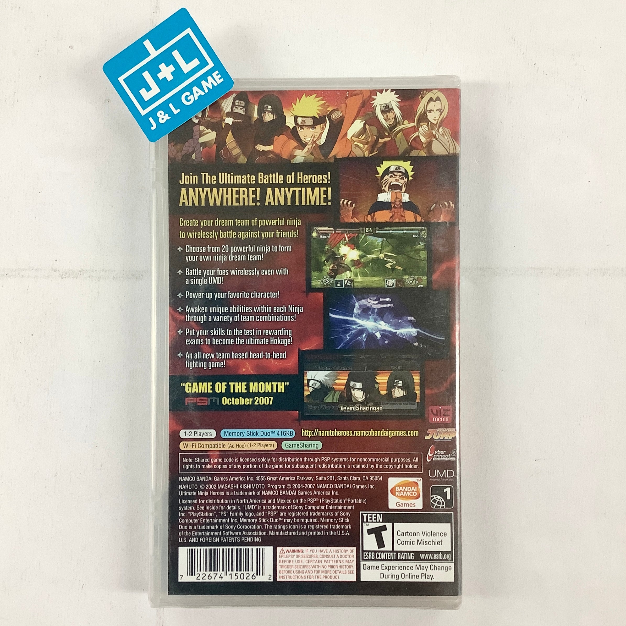 Naruto: Ultimate Ninja Heroes - Sony PSP Video Games Namco Bandai Games   