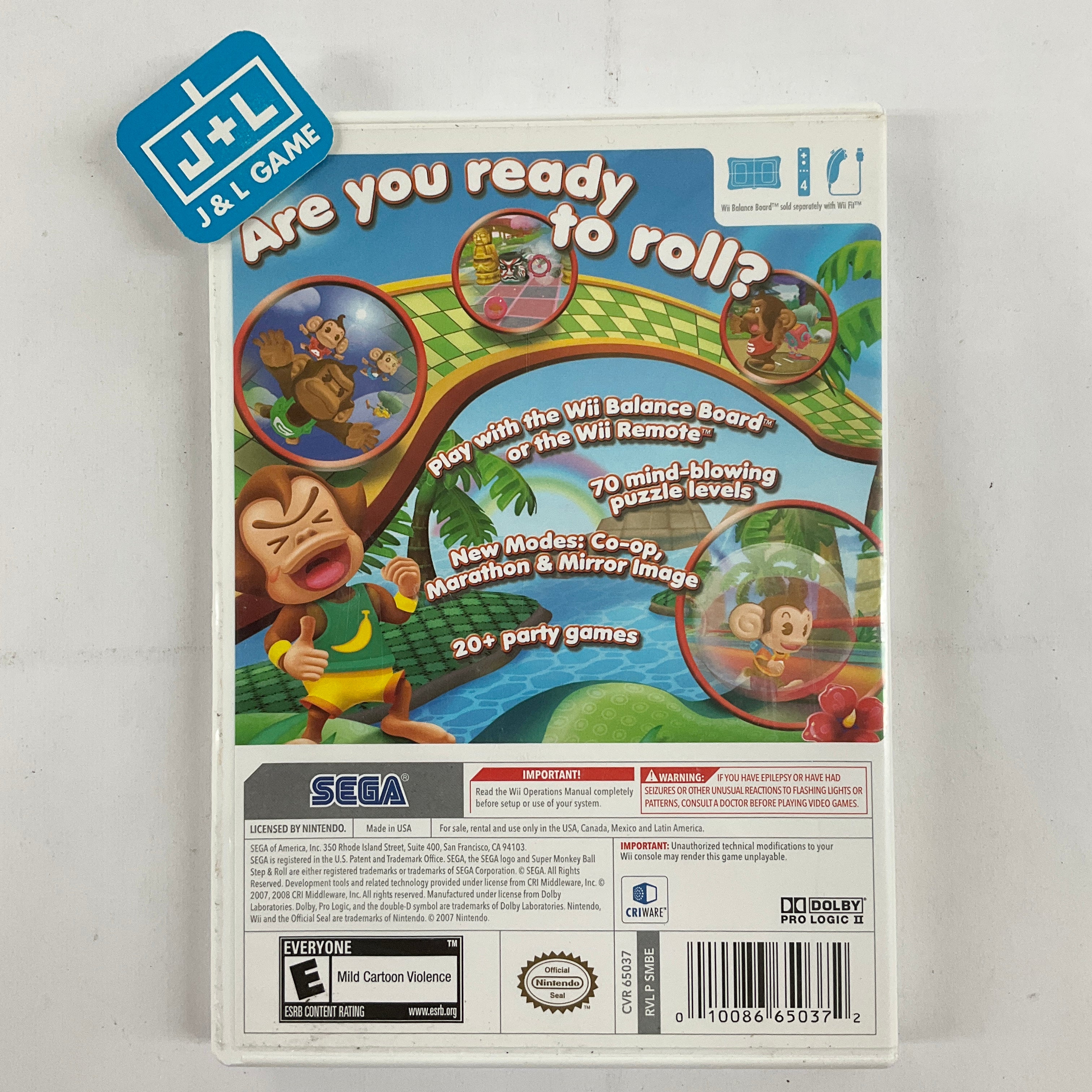 Super Monkey Ball: Step & Roll - Nintendo Wii [Pre-Owned] Video Games SEGA   