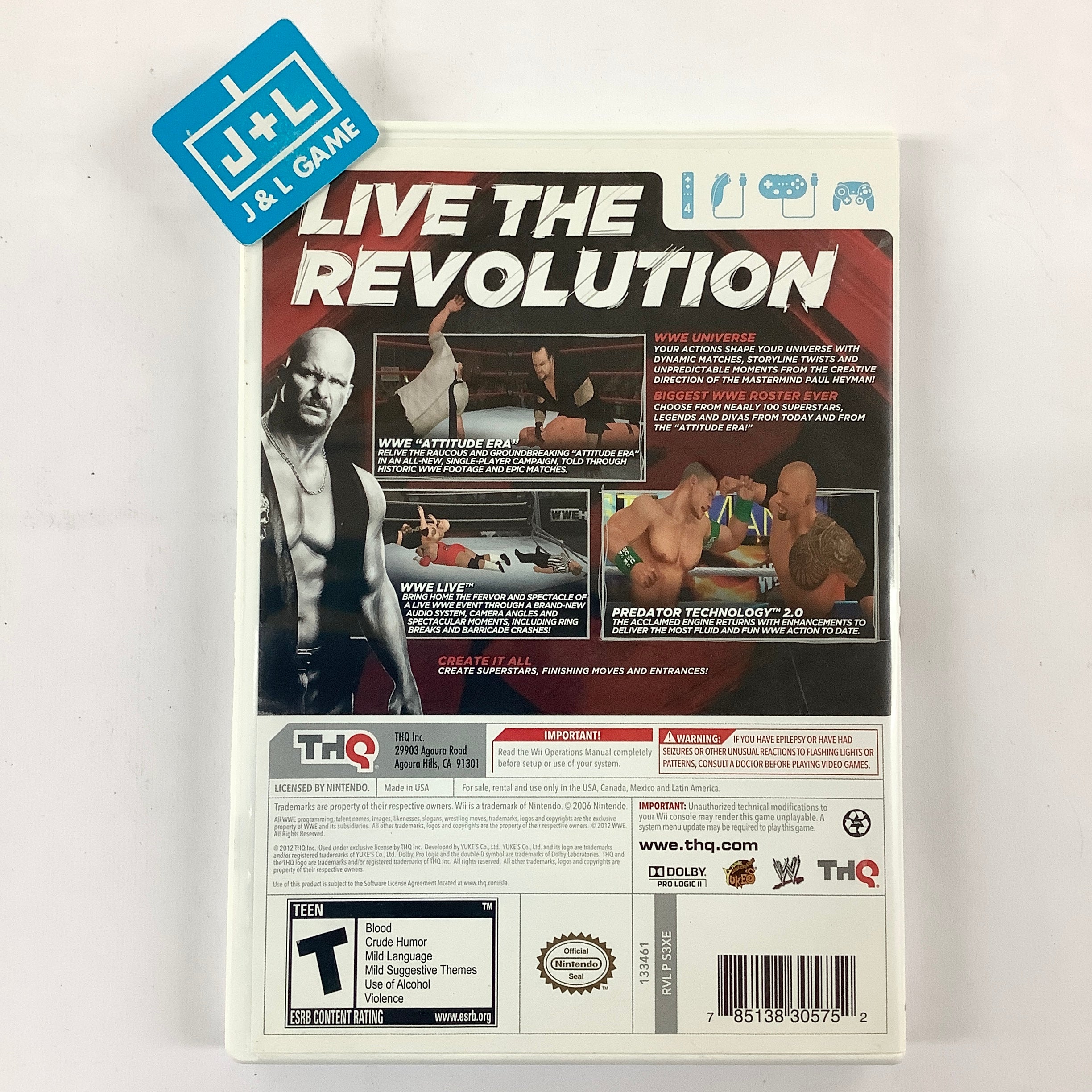 WWE '13 - Nintendo Wii [Pre-Owned] Video Games THQ   