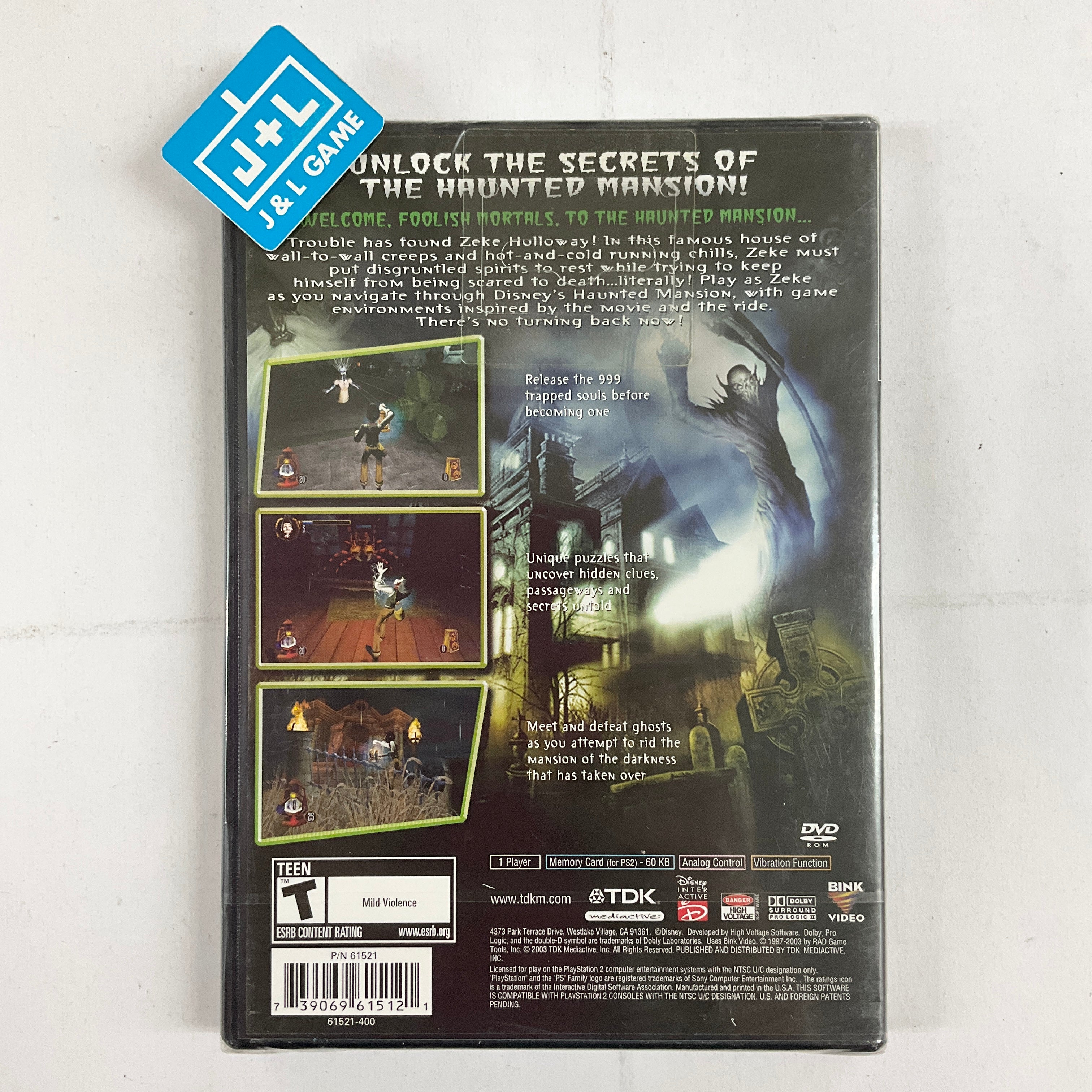 The Haunted Mansion - (PS2) PlayStation 2 Video Games TDK Mediactive   