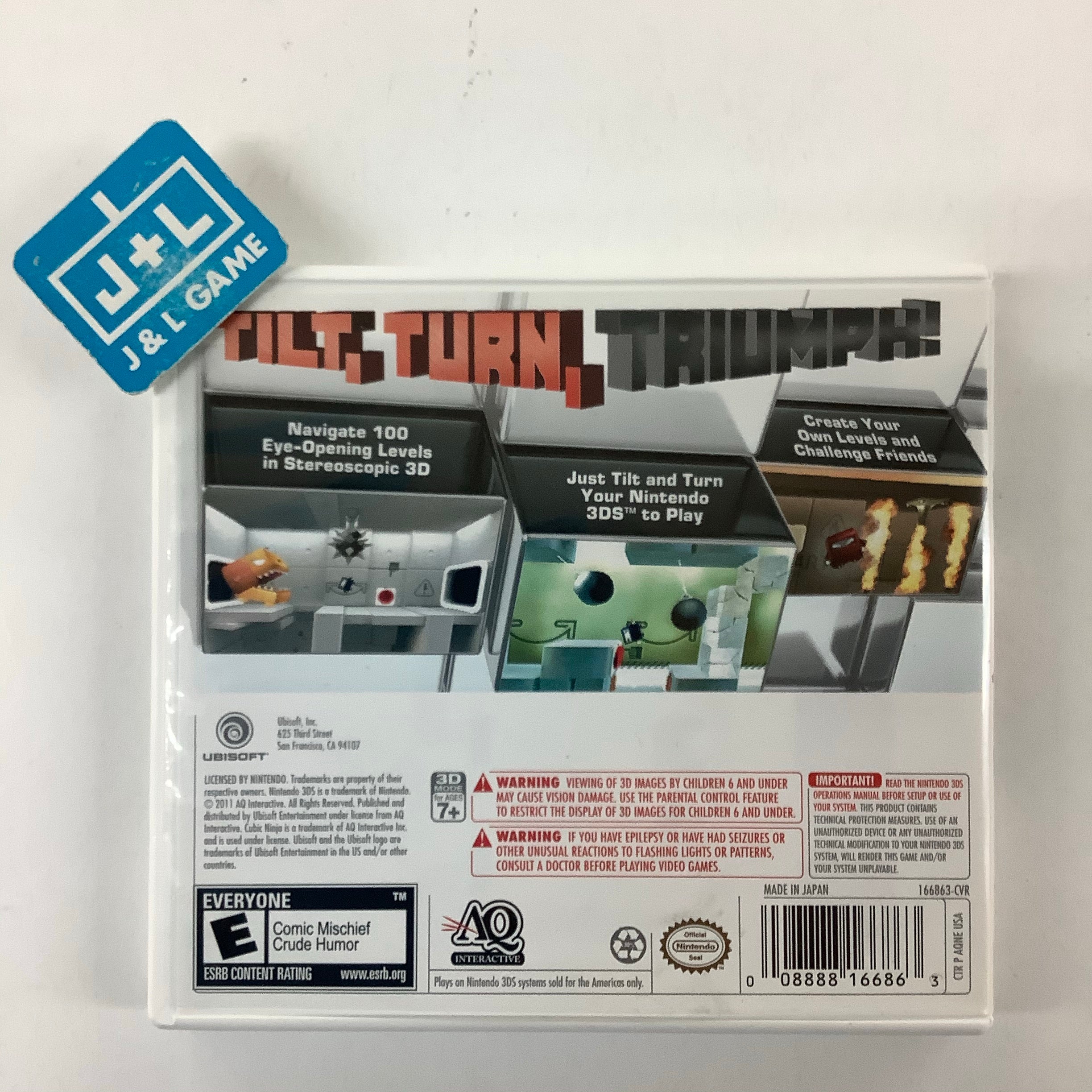 Cubic Ninja - Nintendo 3DS [Pre-Owned] Video Games Ubisoft   