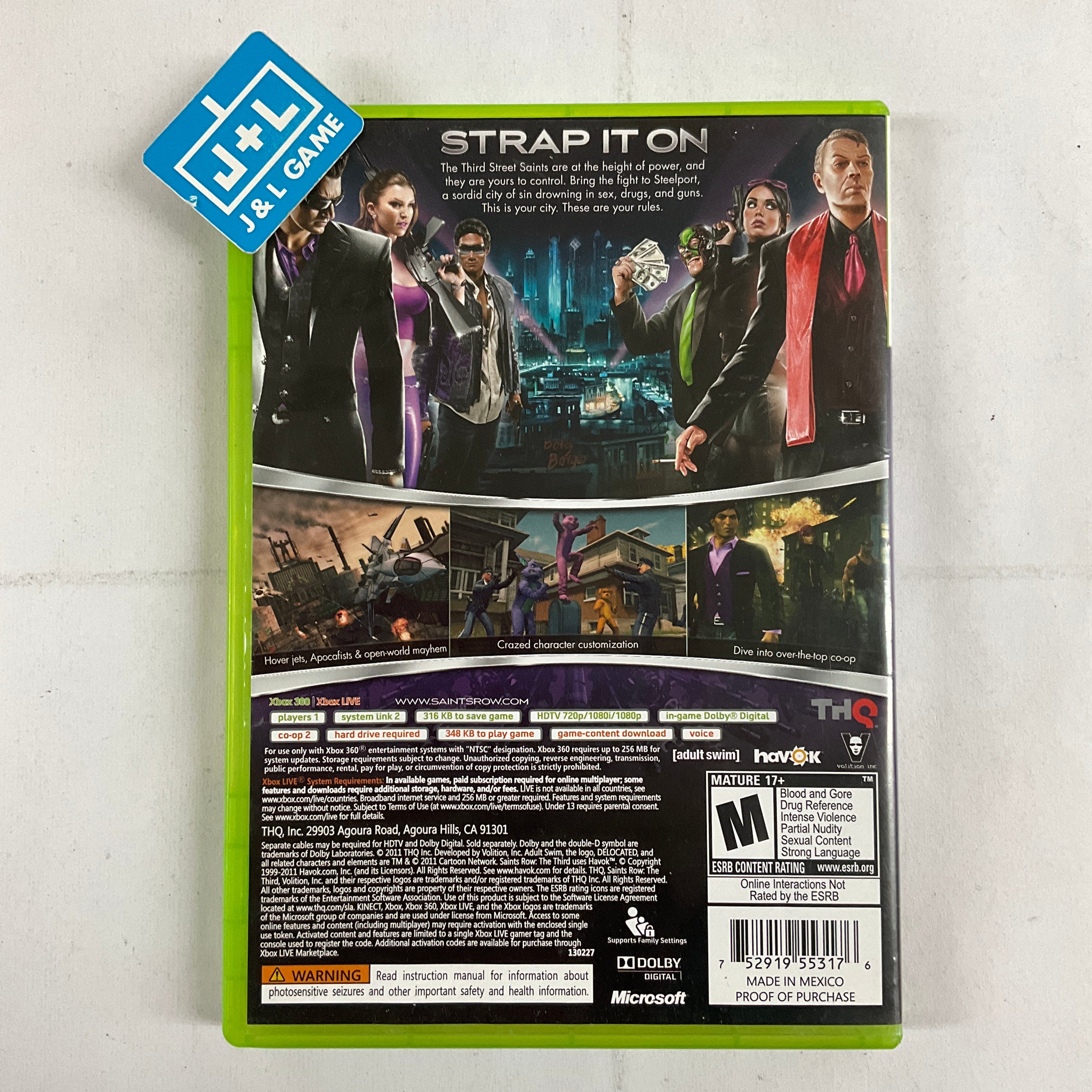 Saints Row: The Third - Xbox 360 [Pre-Owned] Video Games THQ   