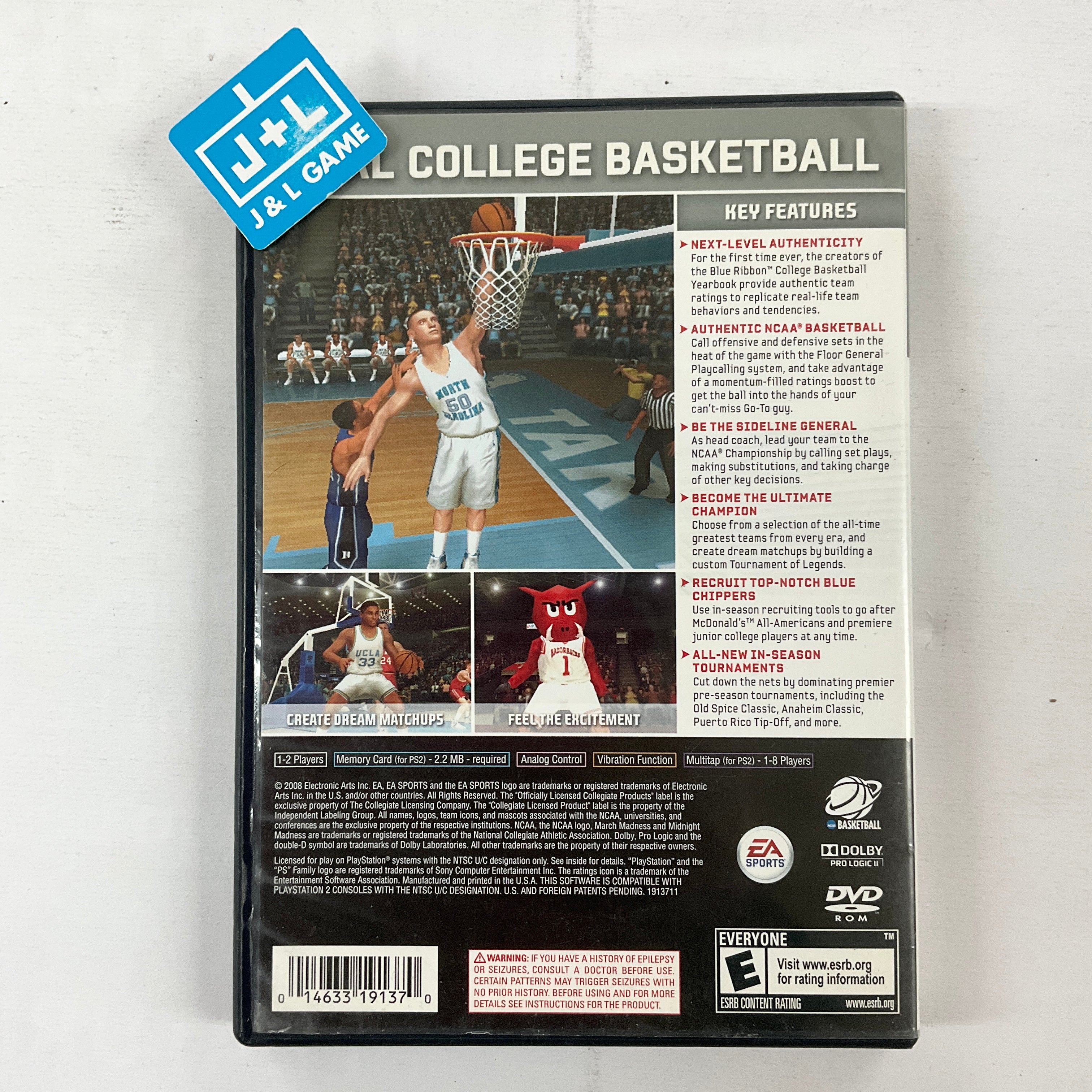 NCAA Basketball 09 - (PS2) PlayStation 2 [Pre-Owned] Video Games Electronic Arts   
