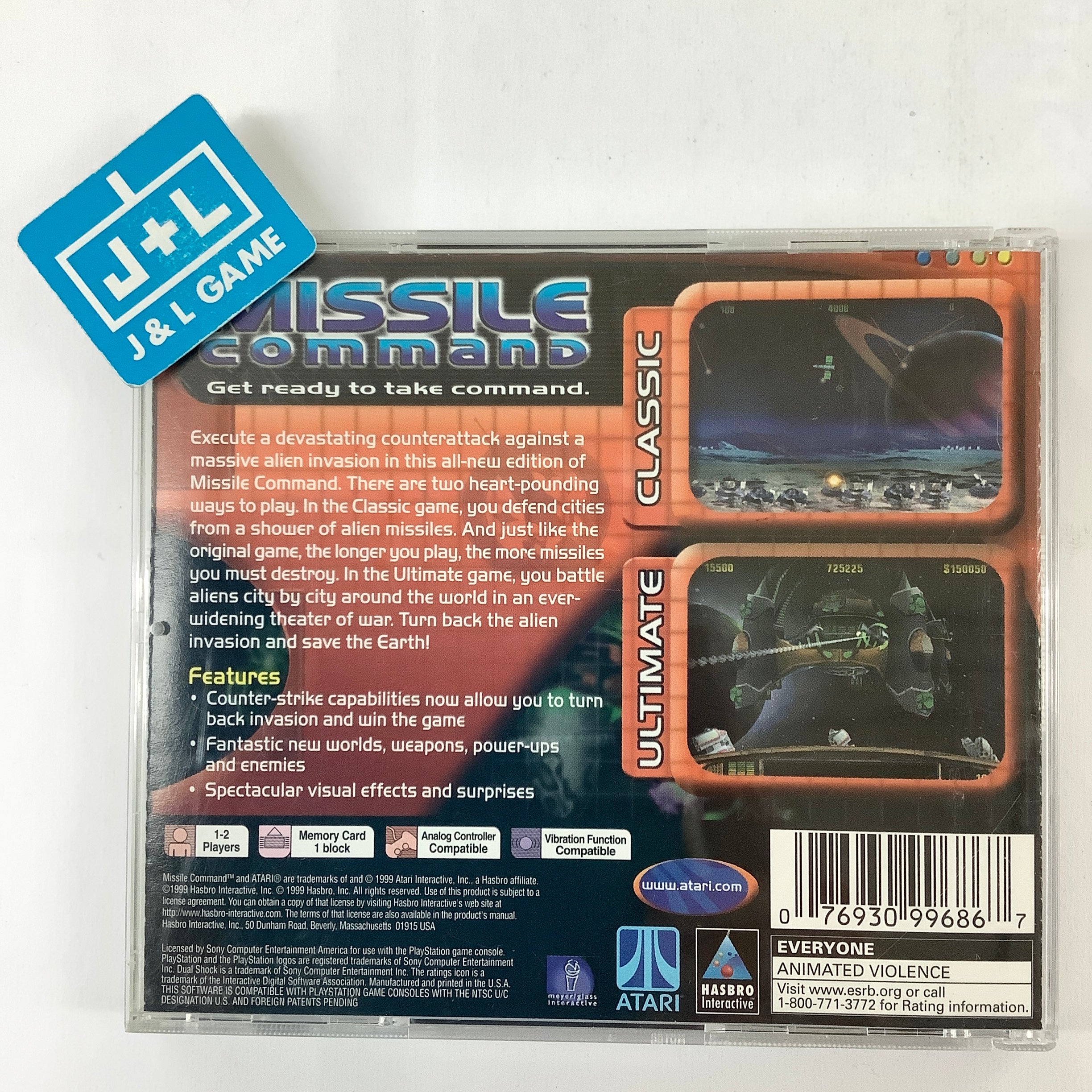 Missile Command - (PS1) PlayStation 1 [Pre-Owned] Video Games Hasbro Interactive   
