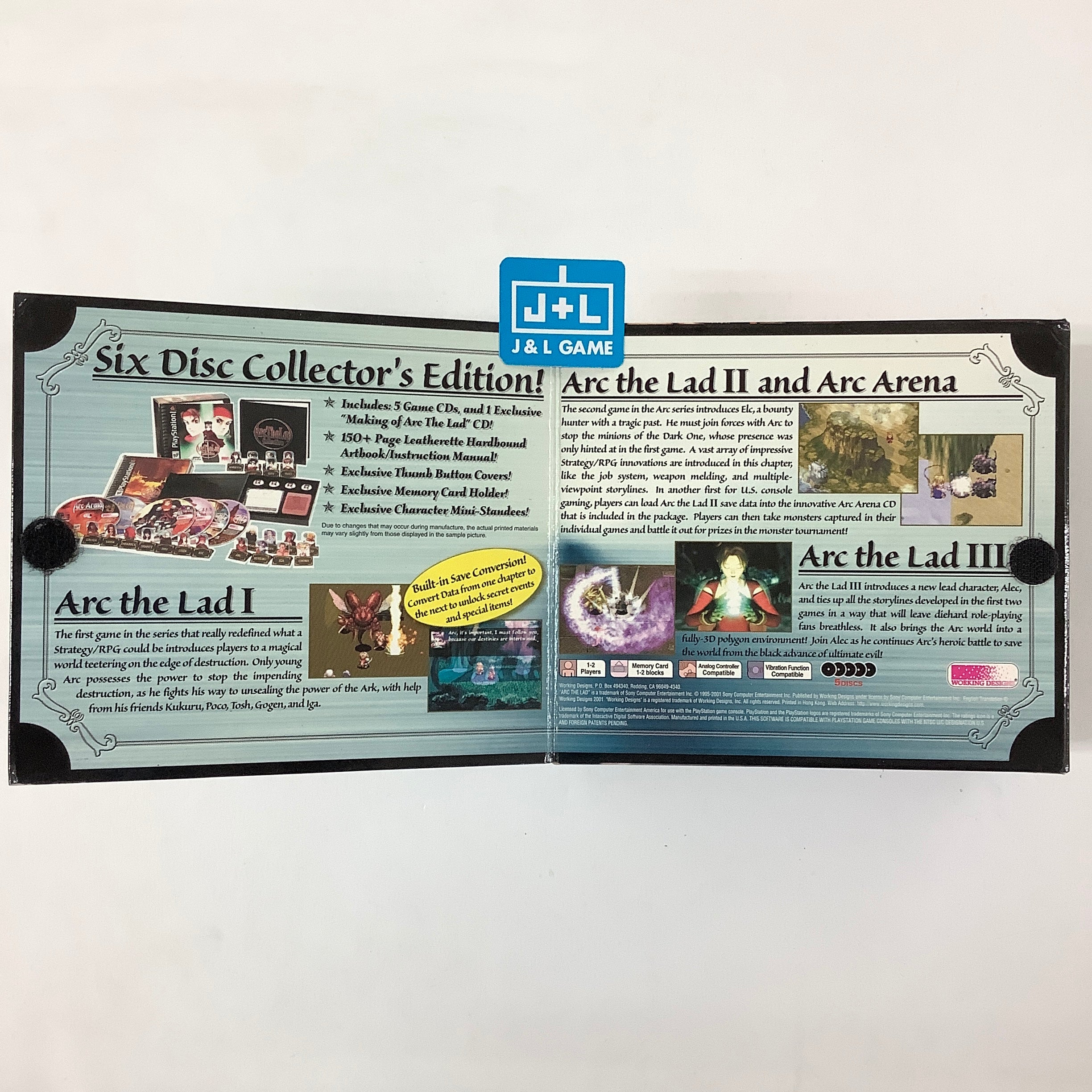 Arc The Lad DVDコレクション + スペシャルファイルⅠ & Ⅱ Arc the Lad Collection (Sony PlayStation 1, 2002) for sale
