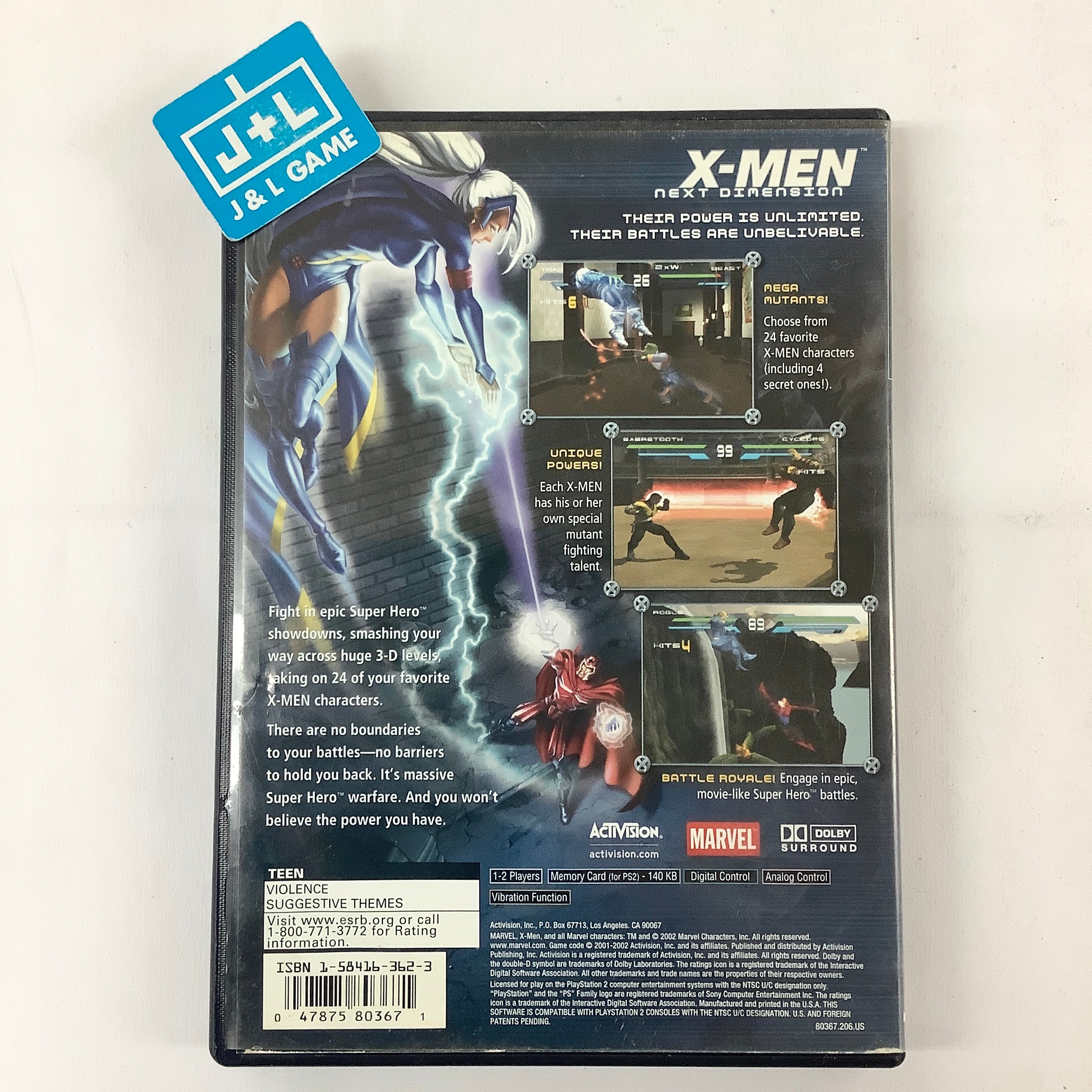 X-Men: Next Dimension - (PS2)  PlayStation 2 [Pre-Owned] Video Games Activision   