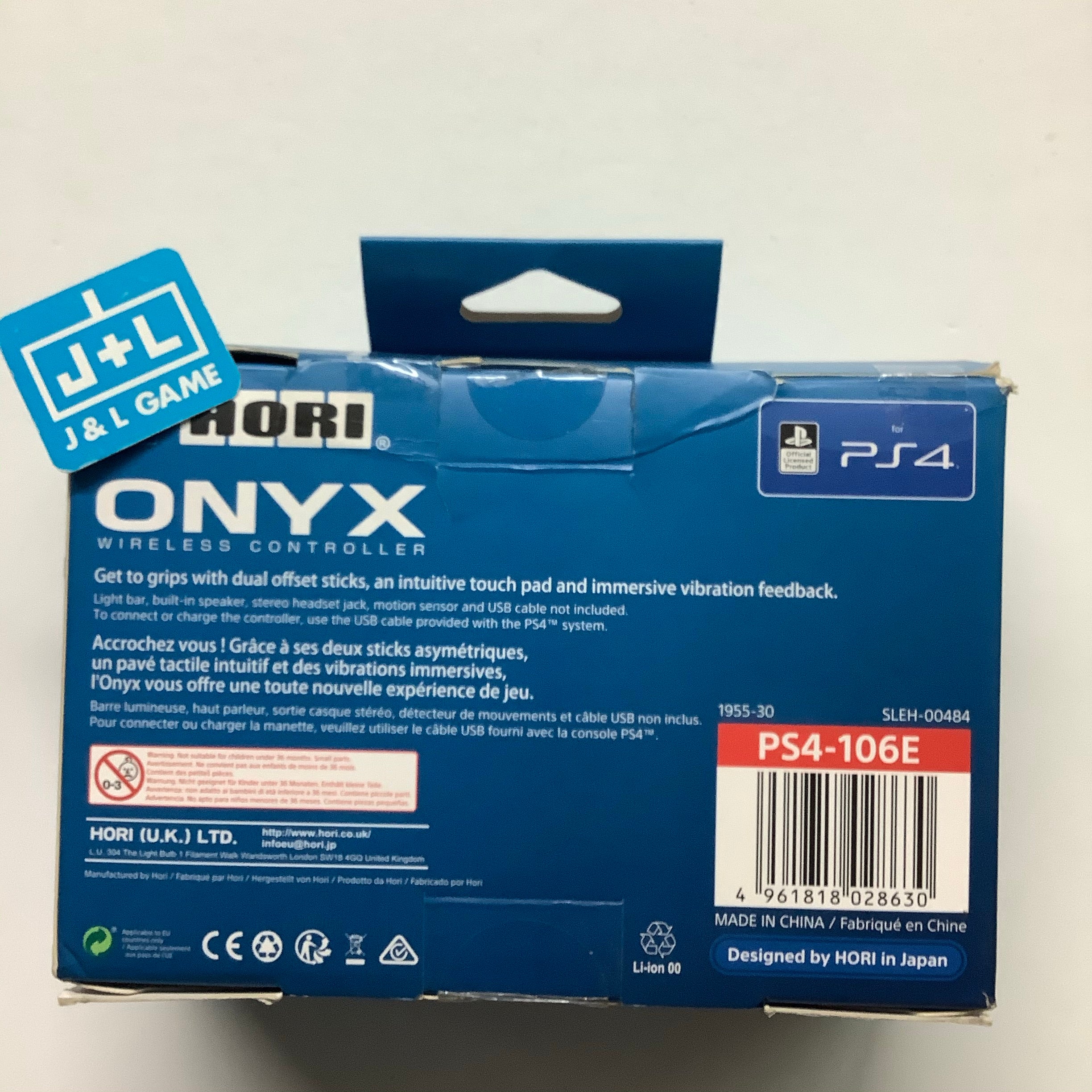 HORI Official Sony Licensed Onyx Bluetooth Wireless Controller - (PS4) PlayStation 4 Accessories HORI   