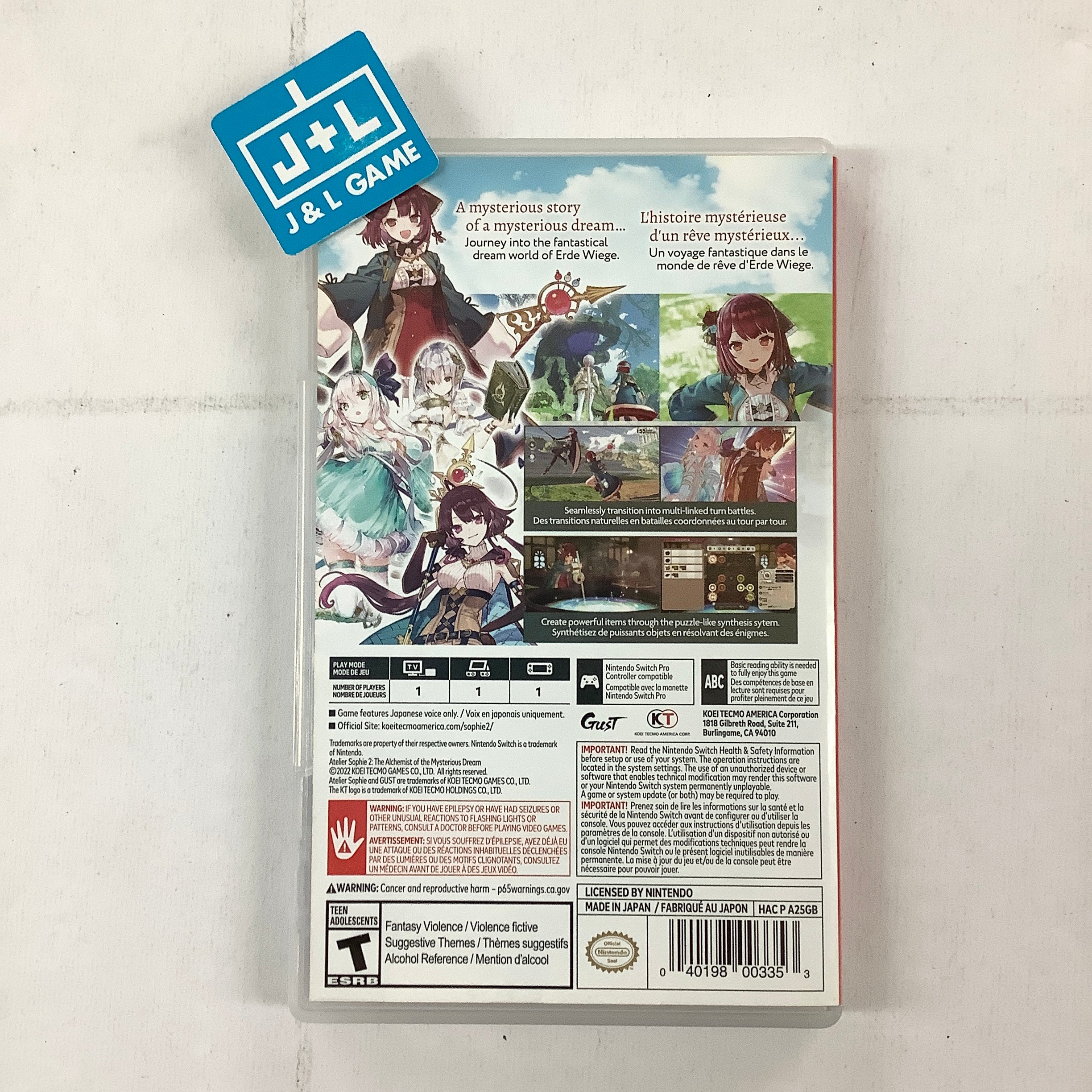 Atelier Sophie 2: The Alchemist of the Mysterious Dream - (NSW) Nintendo Switch [UNBOXING] Video Games KT   
