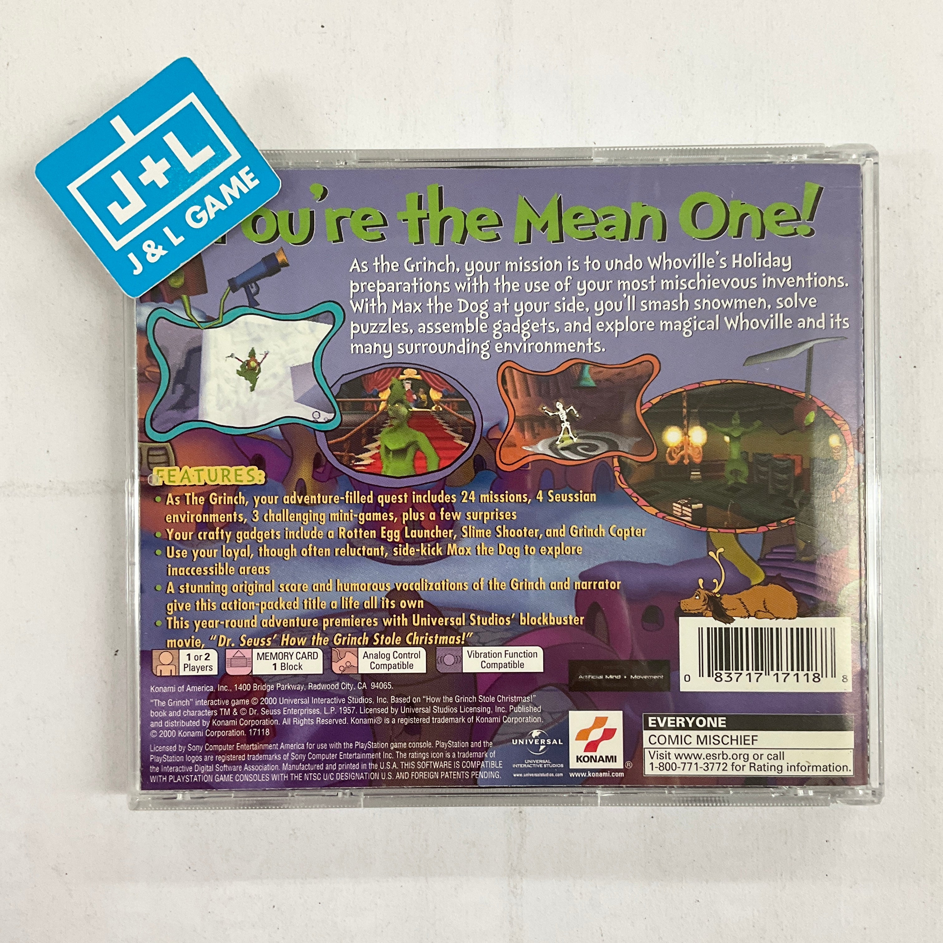 The Grinch - (PS1) PlayStation 1 [Pre-Owned] Video Games Konami   