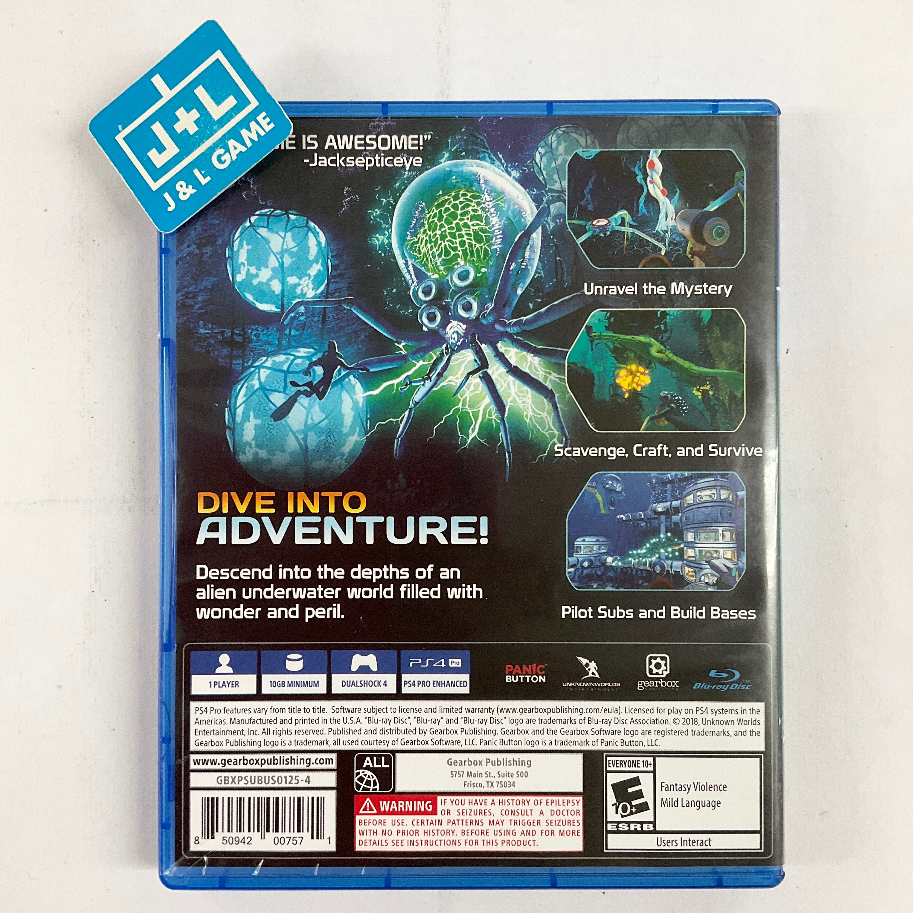 Subnautica - (PS4) PlayStation 4 [Pre-Owned] Video Games Gearbox Publishing   
